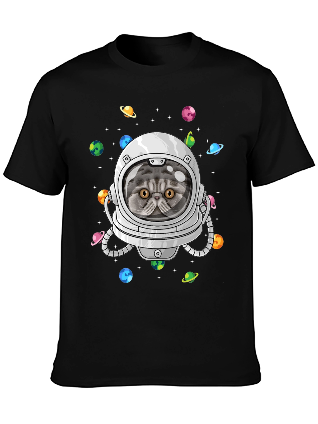 Cat Astronaut T-Shirt - Space Explorer Kitten