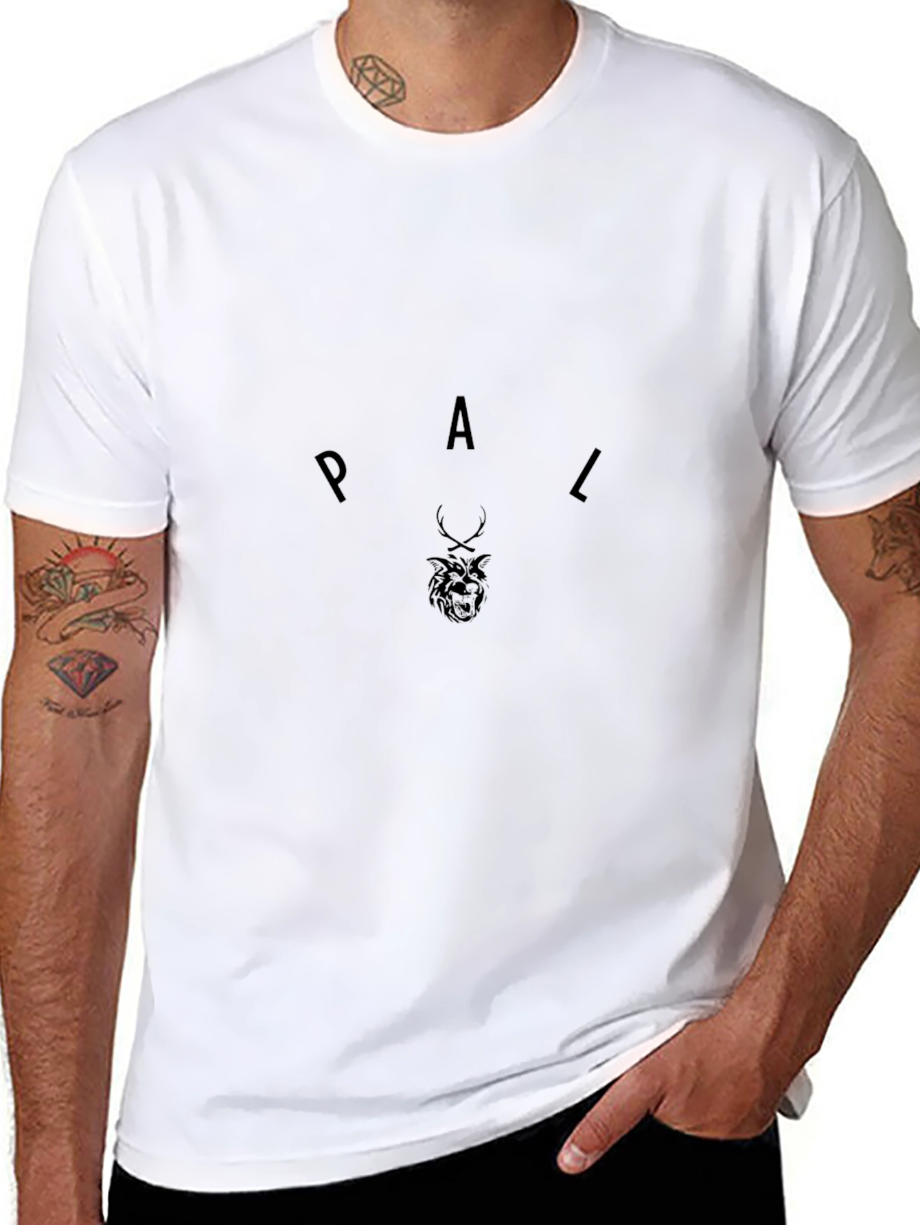 Mens Black PAL Graphic Tee
