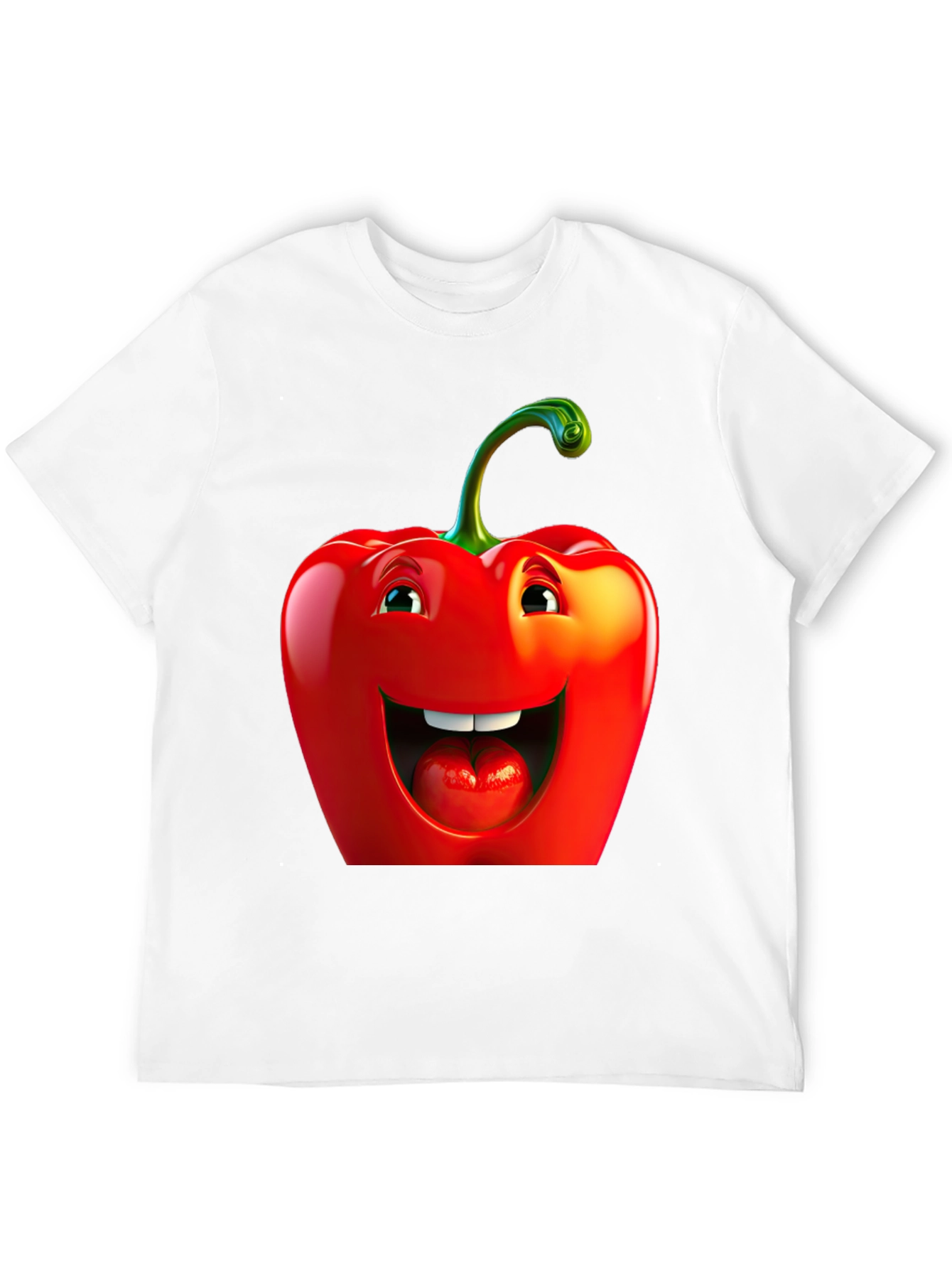 Funny Pepper Graphic Tee - Black Cotton T-Shirt