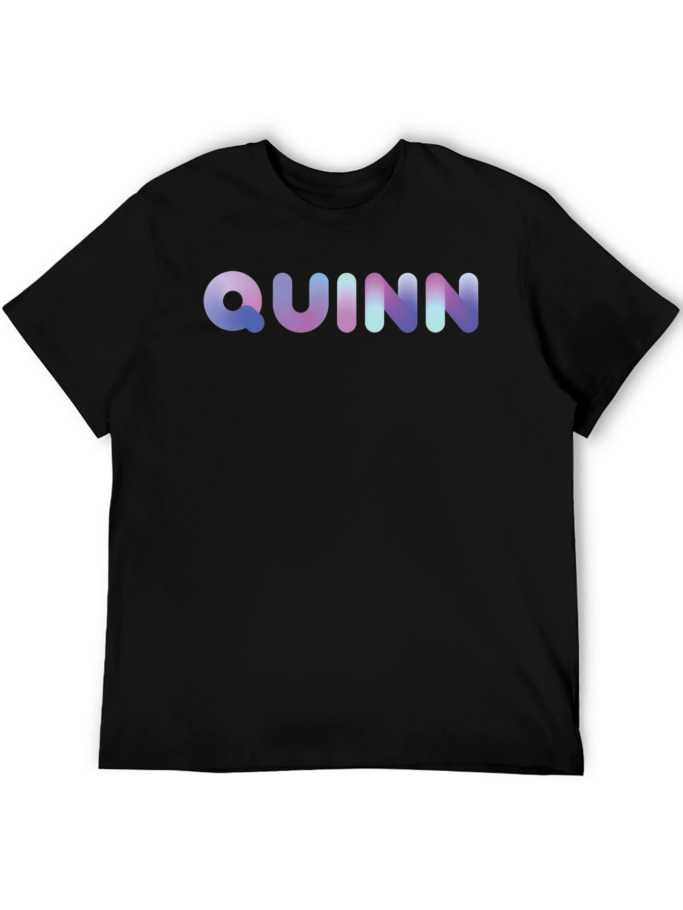 Quinn Gradient Lettering T-Shirt - Soft Cotton Blend