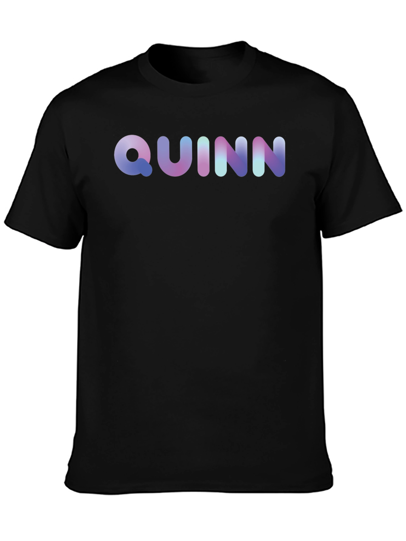 Quinn Gradient Lettering T-Shirt - Soft Cotton Blend