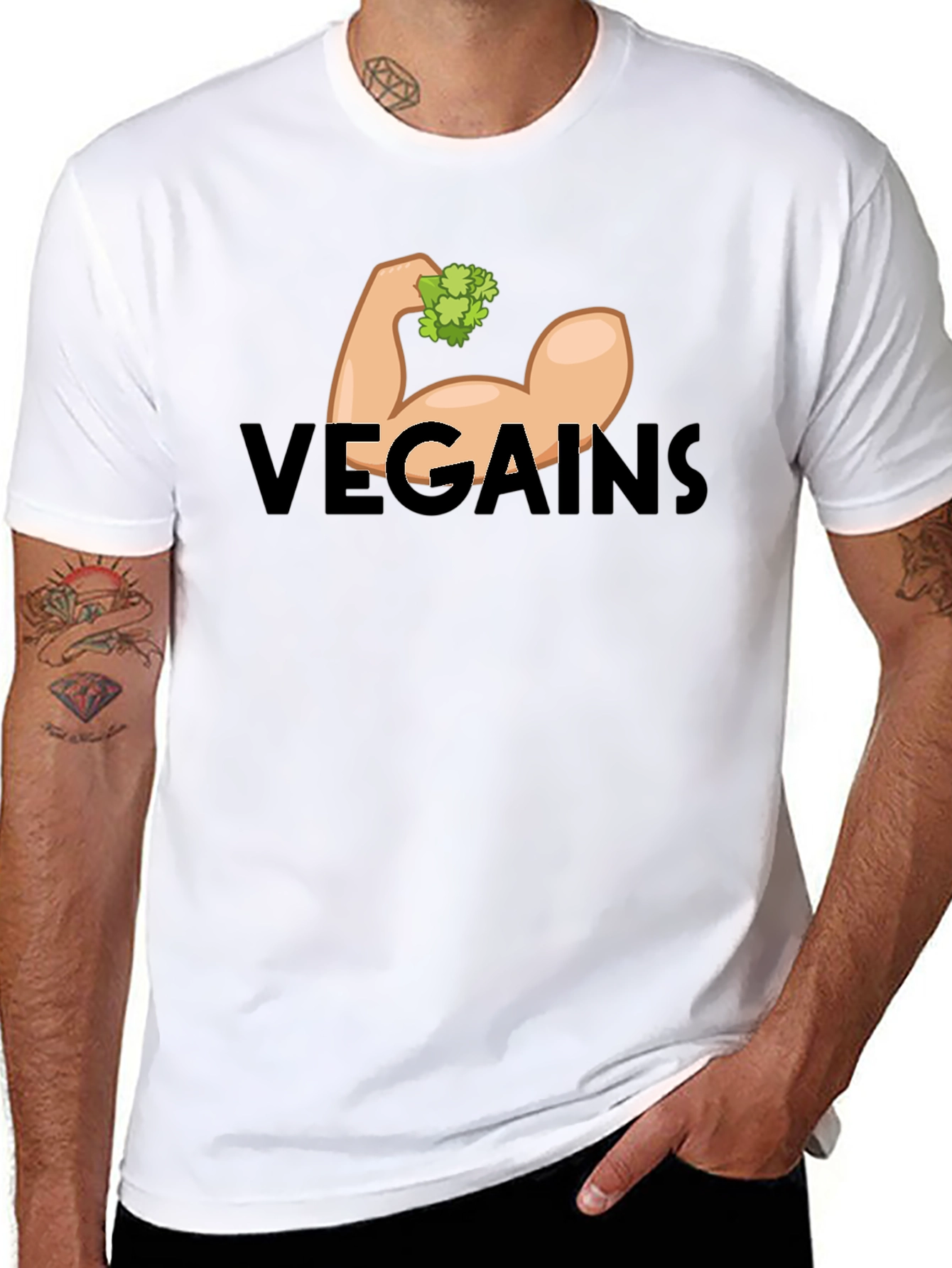 Vegains Graphic T-Shirt - Vegan Fitness Apparel