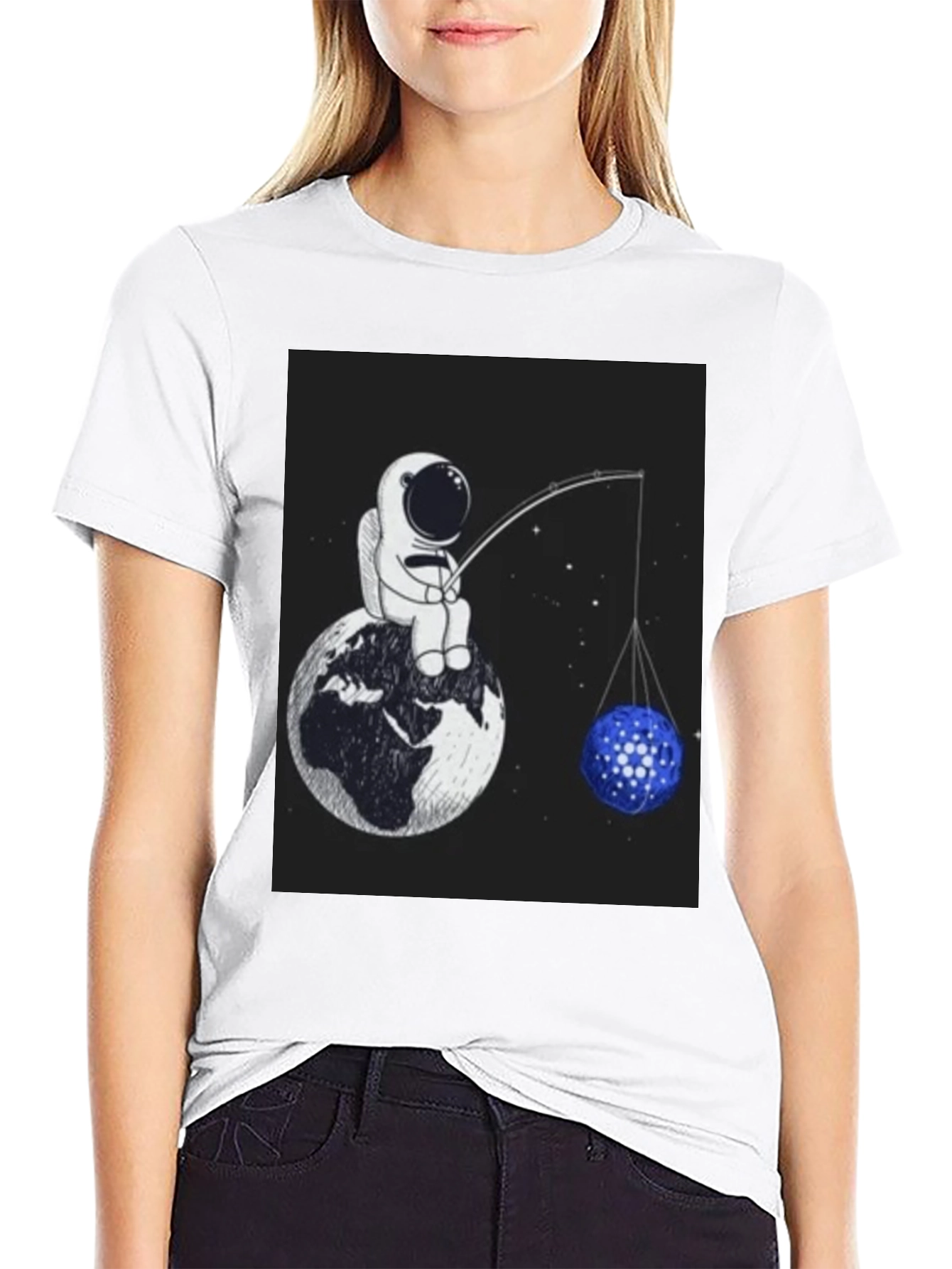 Astronaut Fishing T-Shirt - Unique Space Design