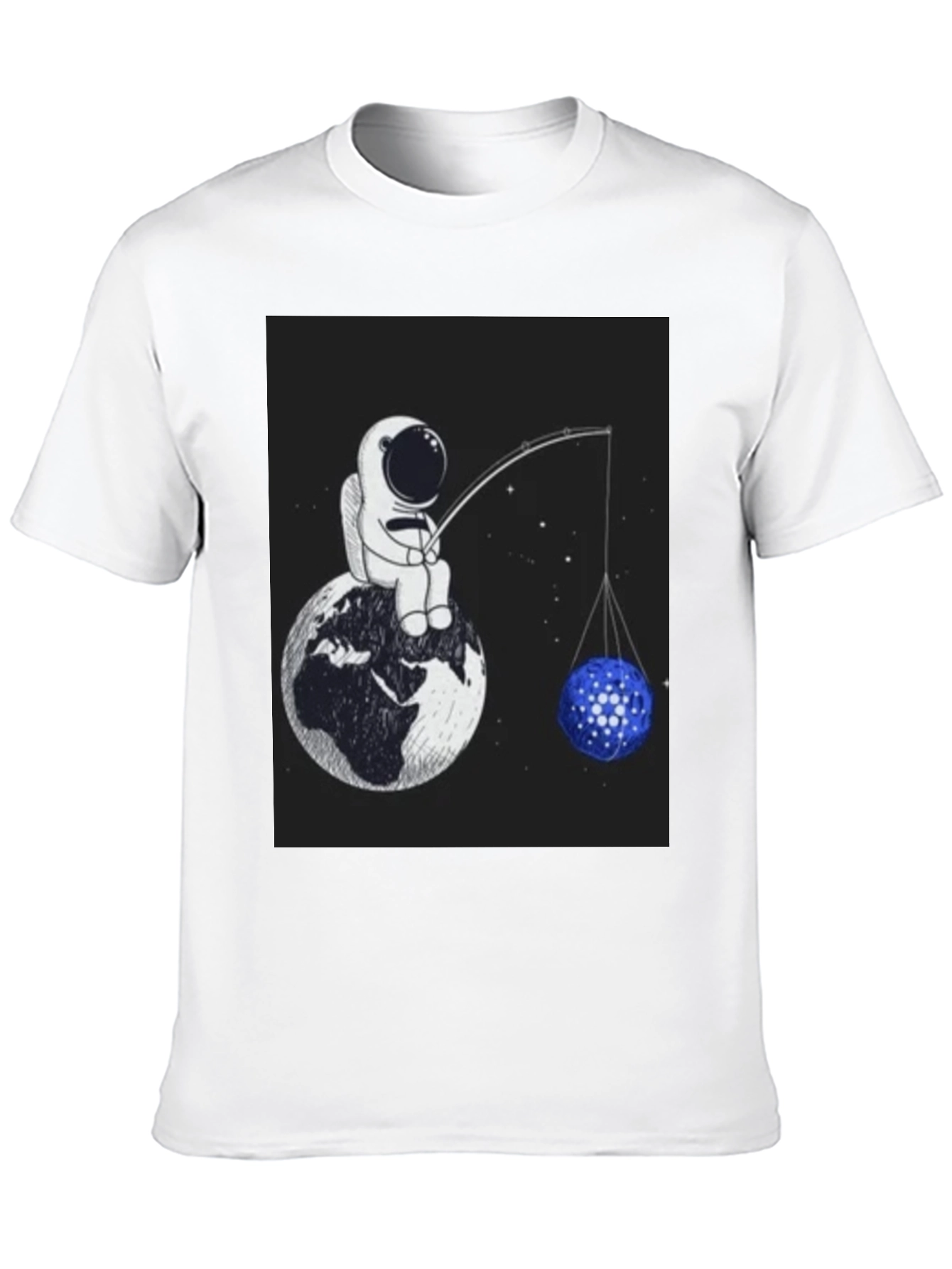 Astronaut Fishing T-Shirt - Unique Space Design