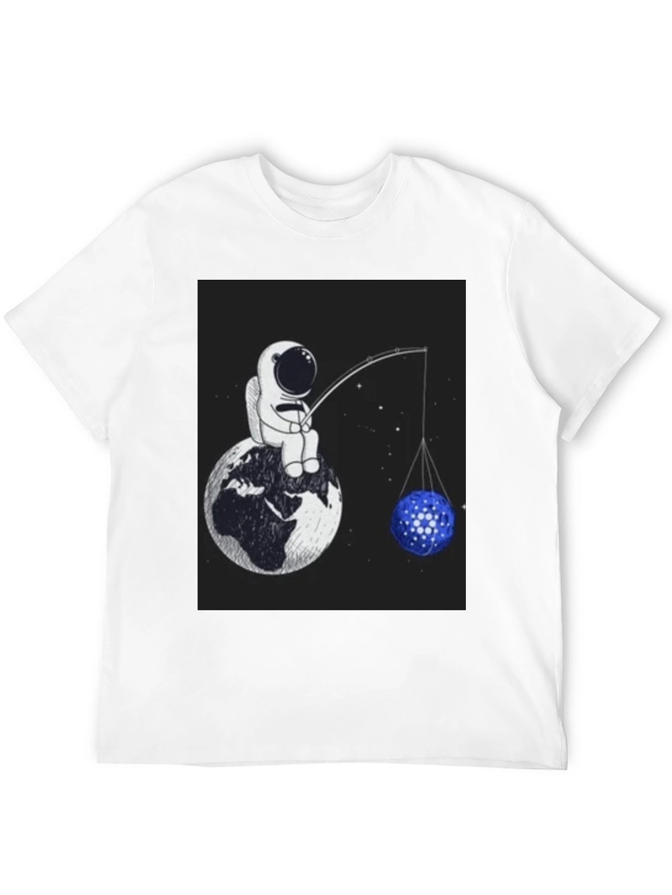 Astronaut Fishing T-Shirt - Unique Space Design