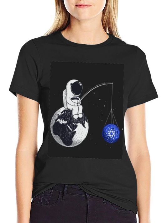 Astronaut Fishing T-Shirt - Unique Space Design