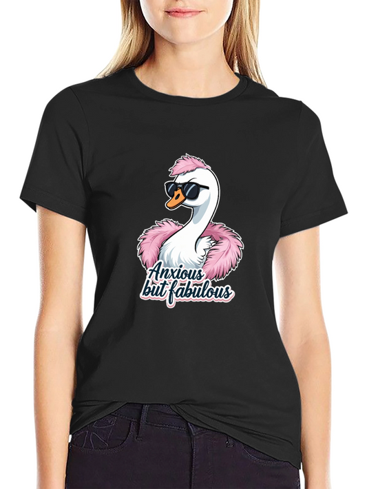 Anxious but Fabulous Swan Graphic Tee