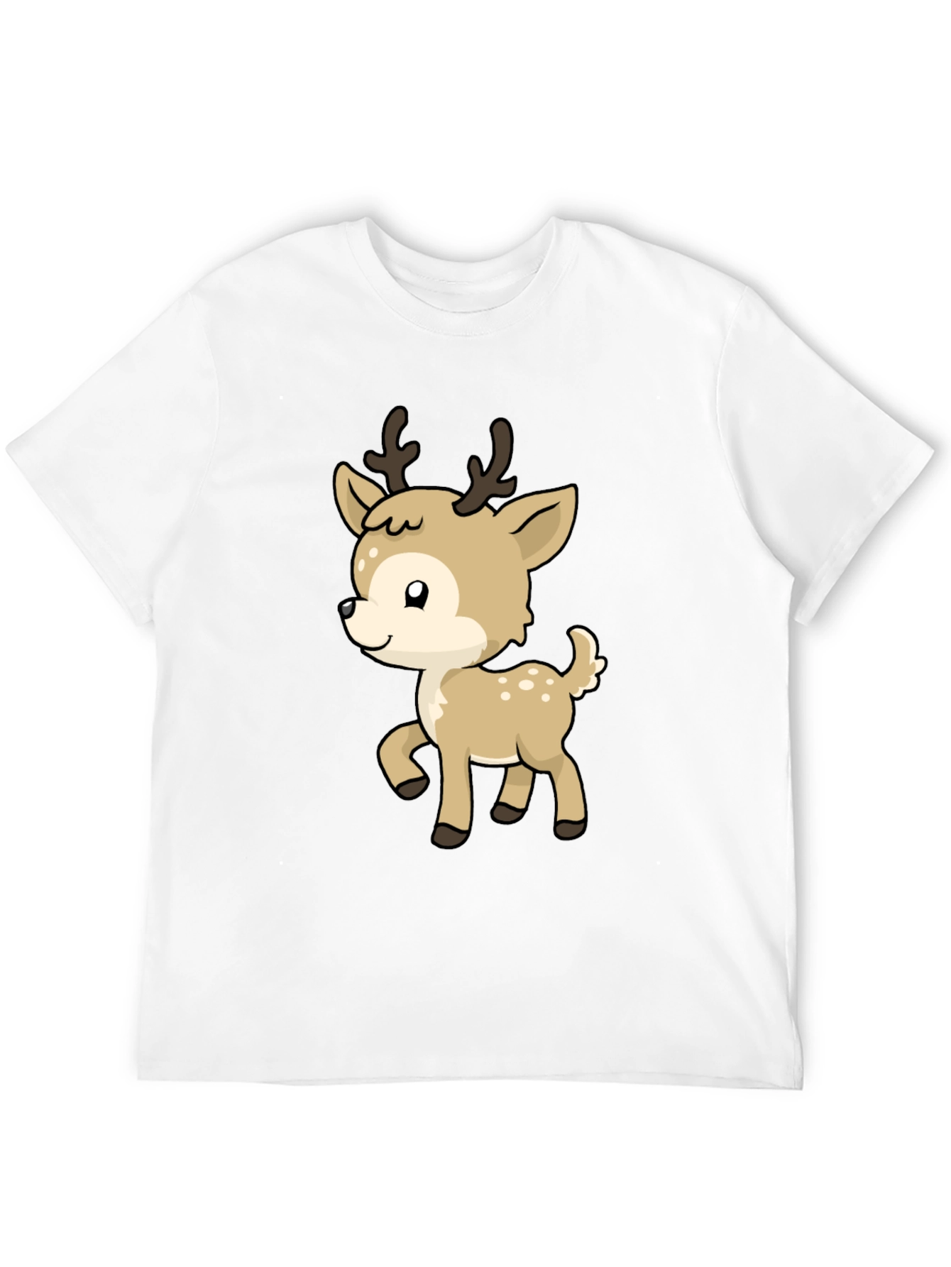 Cute Deer Graphic Tee - Soft Cotton Blend