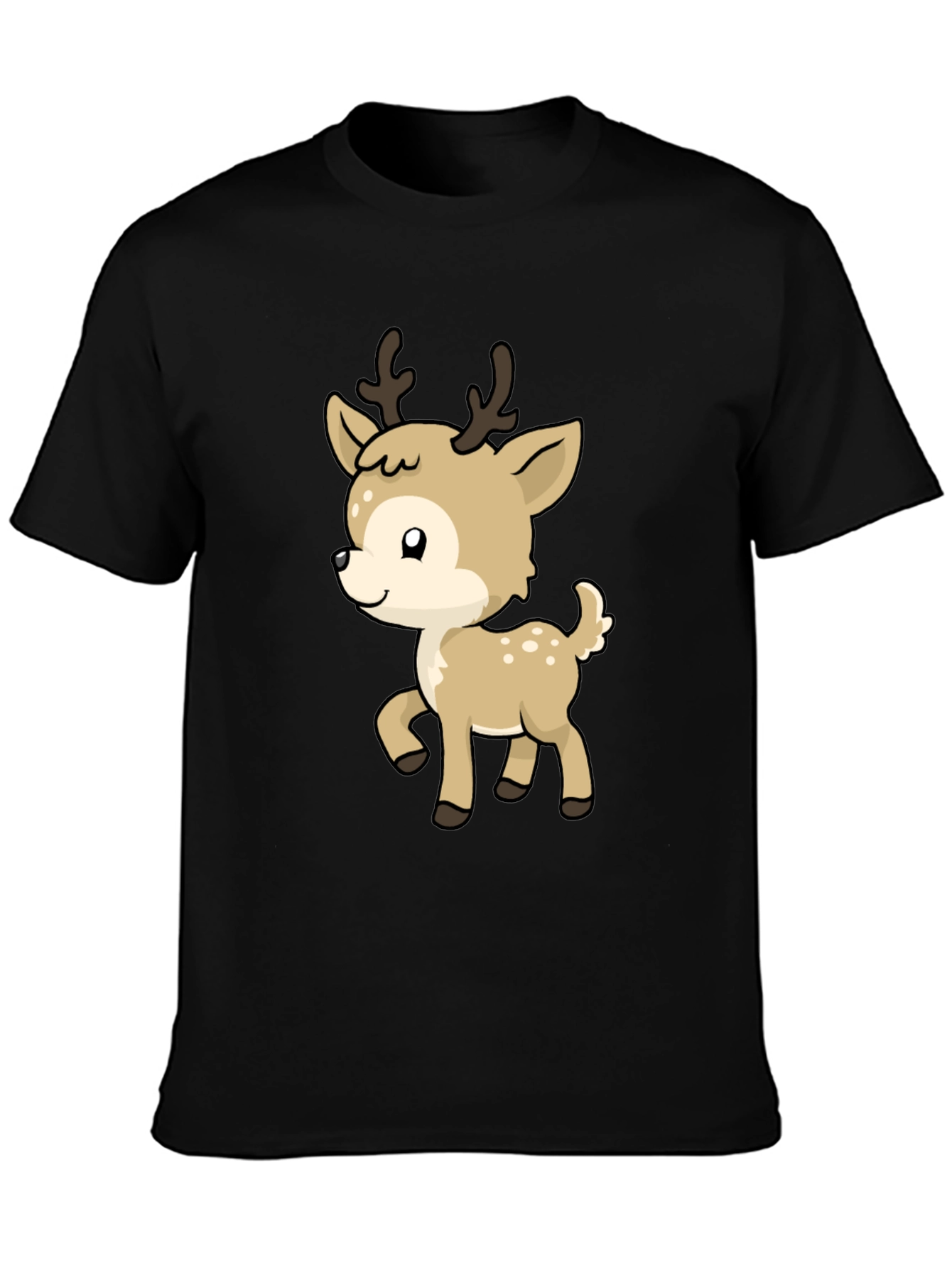Cute Deer Graphic Tee - Soft Cotton Blend