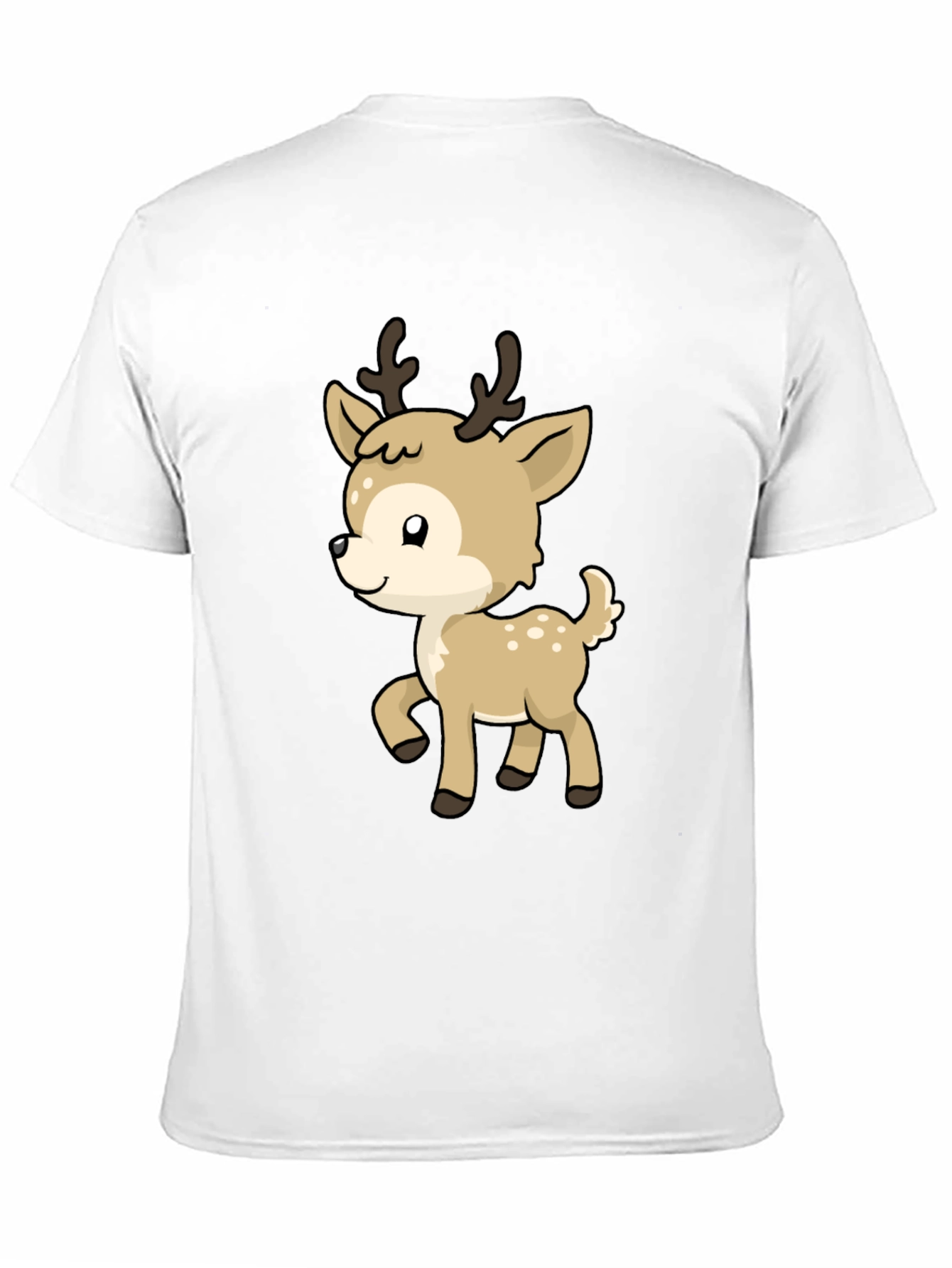 Cute Deer Graphic Tee - Soft Cotton Blend
