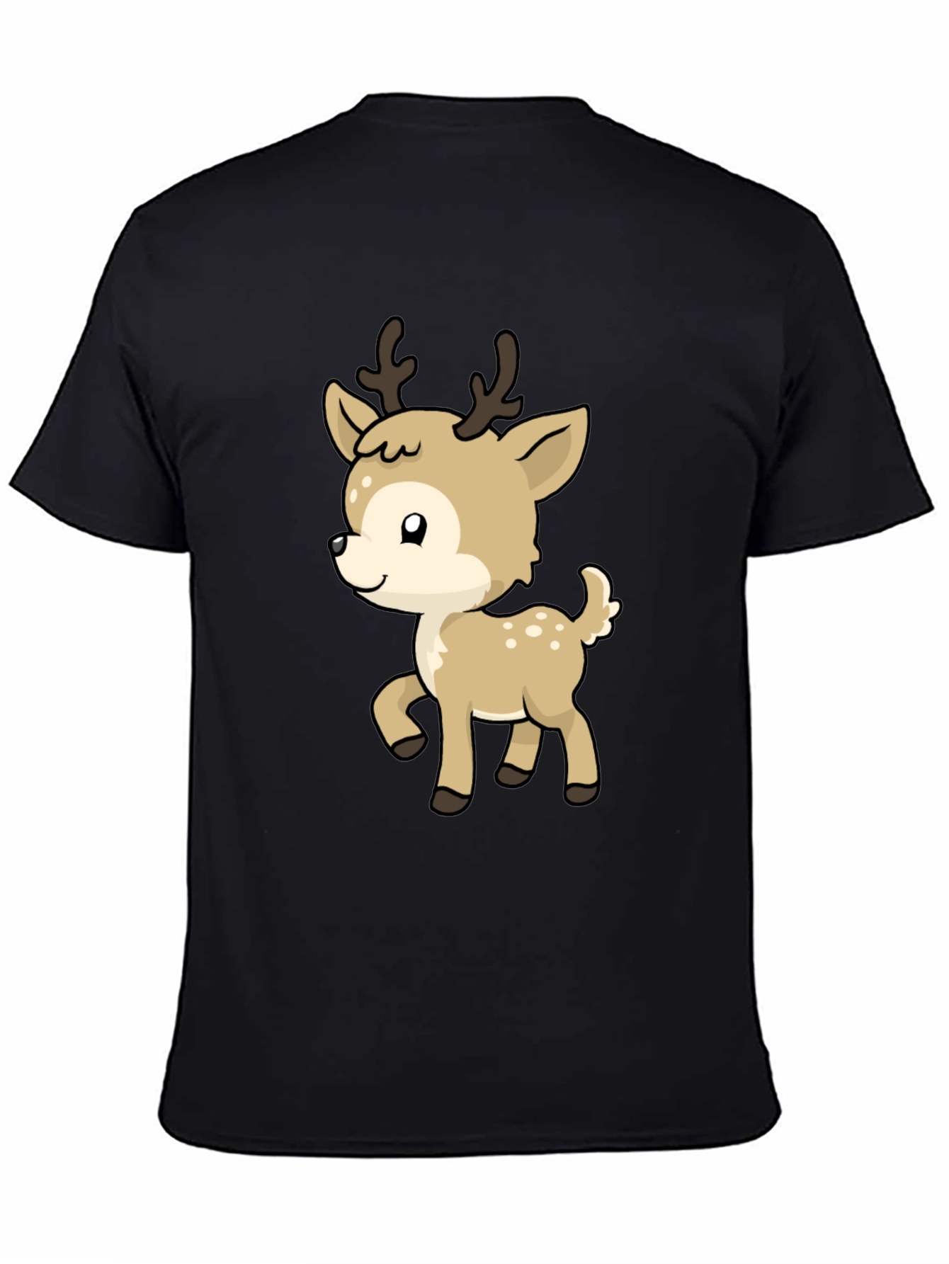 Cute Deer Graphic Tee - Soft Cotton Blend
