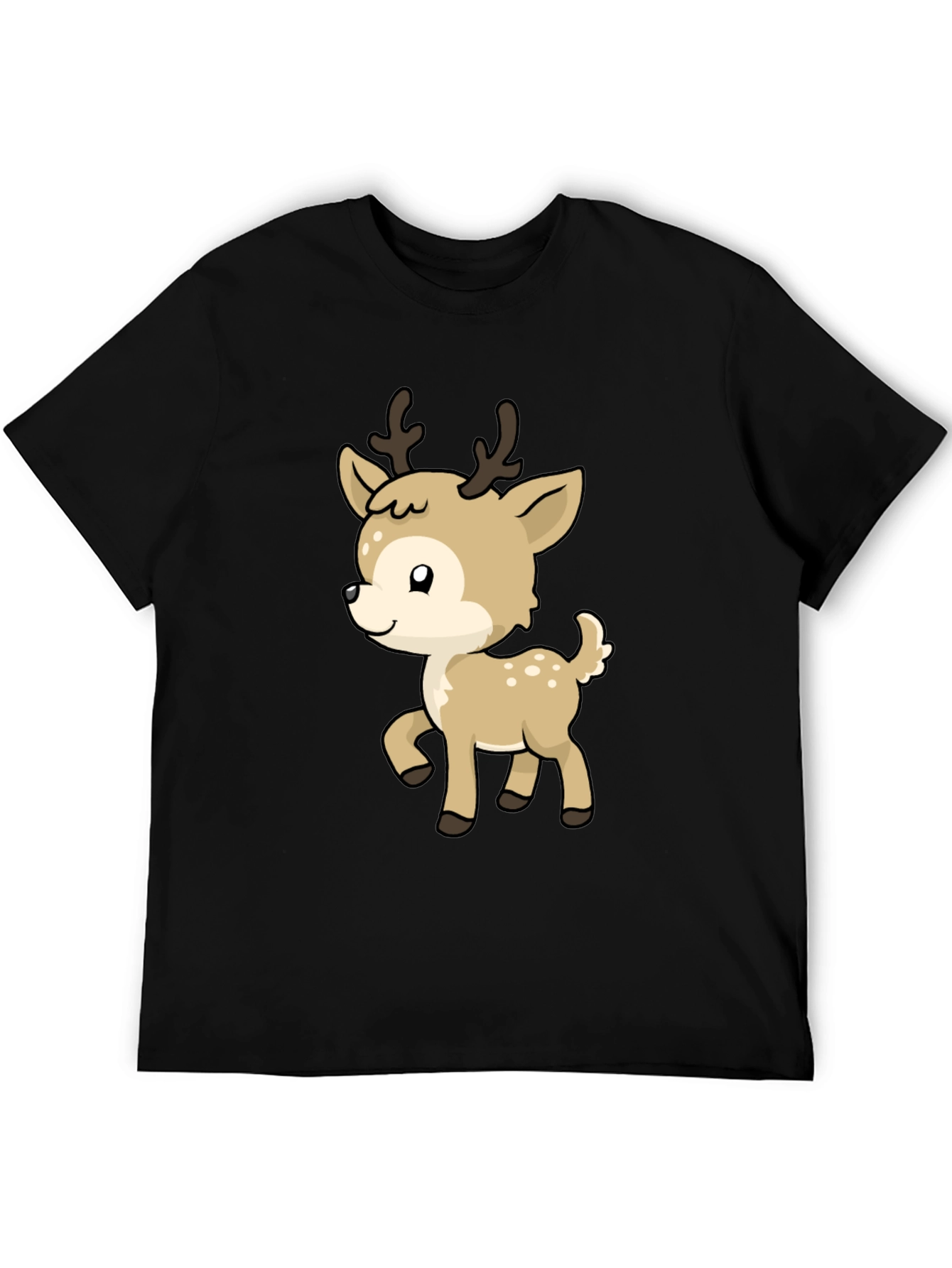 Cute Deer Graphic Tee - Soft Cotton Blend
