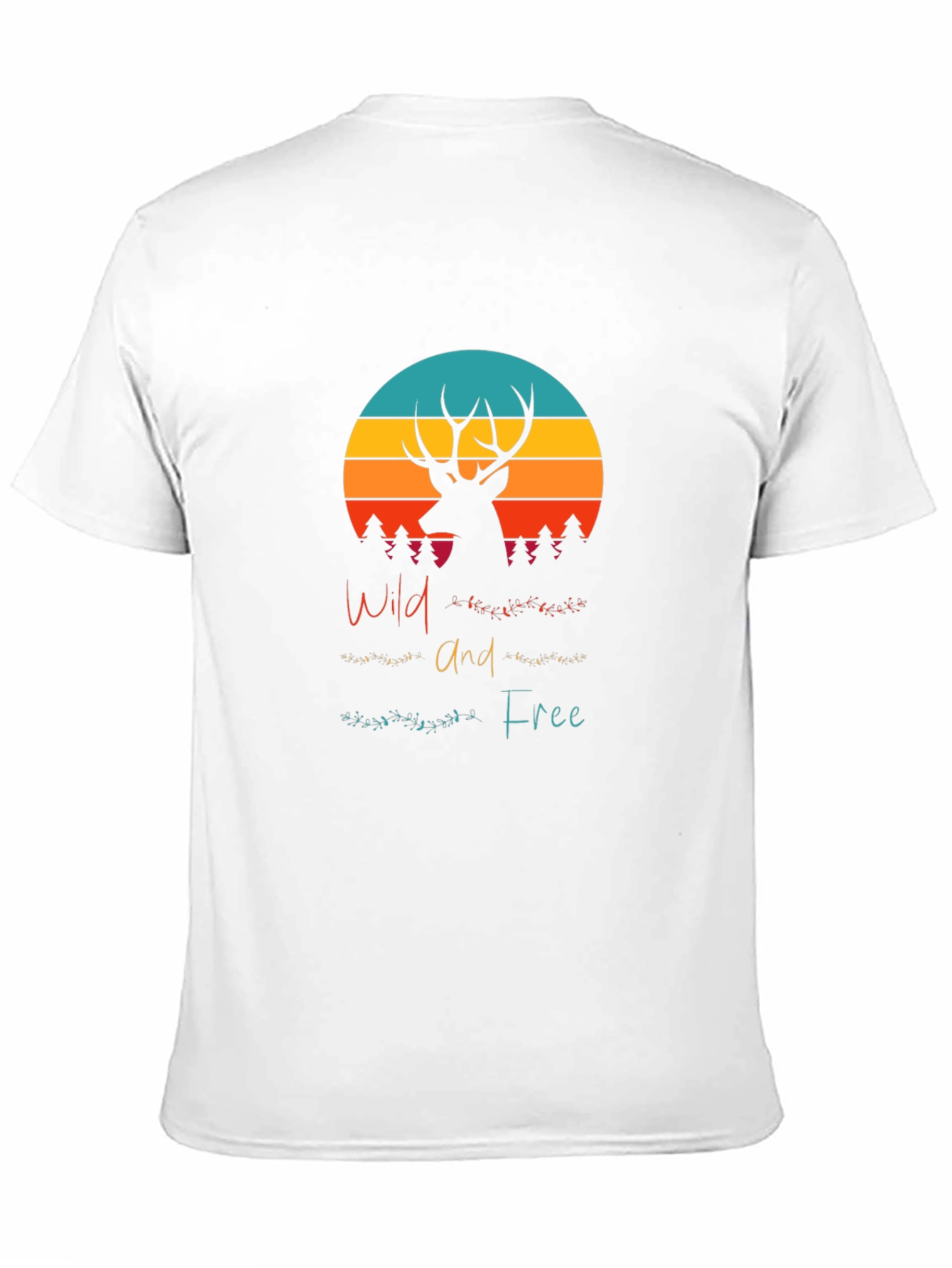 Wild and Free Deer Graphic Tee - Black