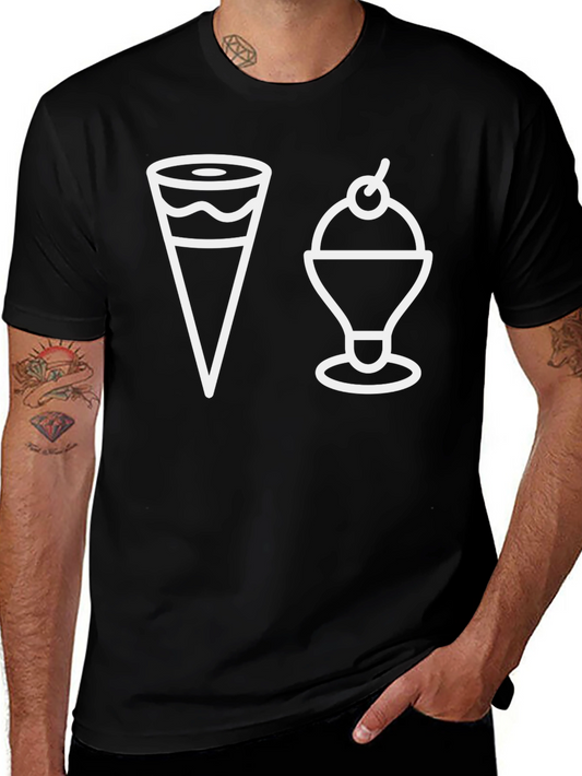 Ice Cream Graphic Tee - Black Unisex T-Shirt