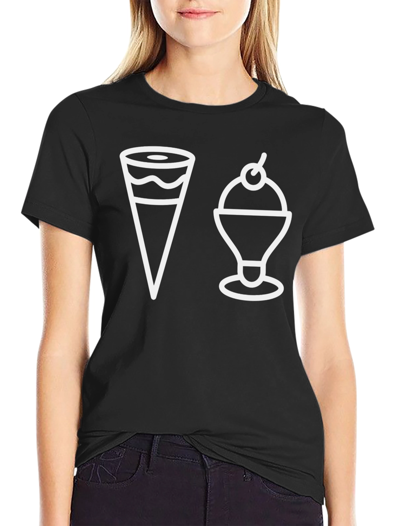 Ice Cream Graphic Tee - Black Unisex T-Shirt