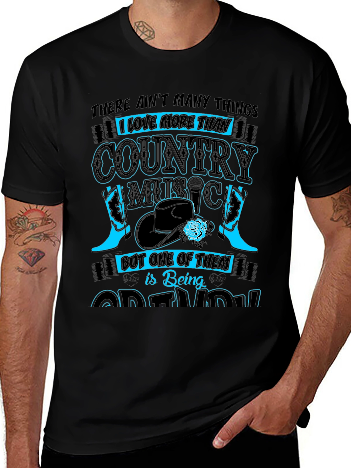 Country Music and Being a Grandma T-Shirt