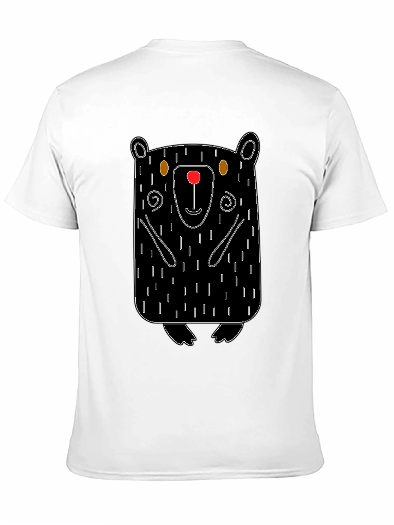 Cute Cartoon Bear Graphic Print T-Shirt