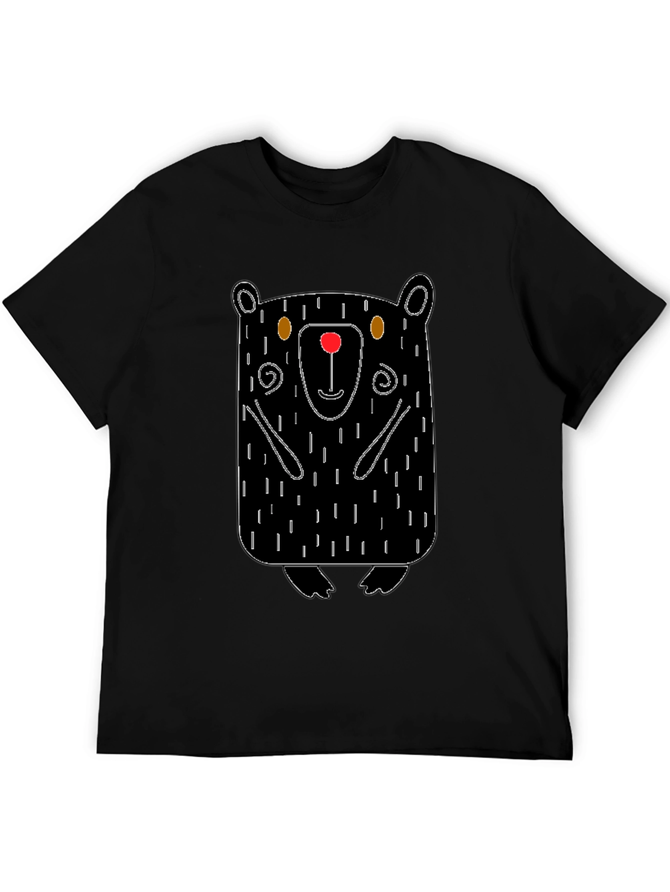 Cute Cartoon Bear Graphic Print T-Shirt