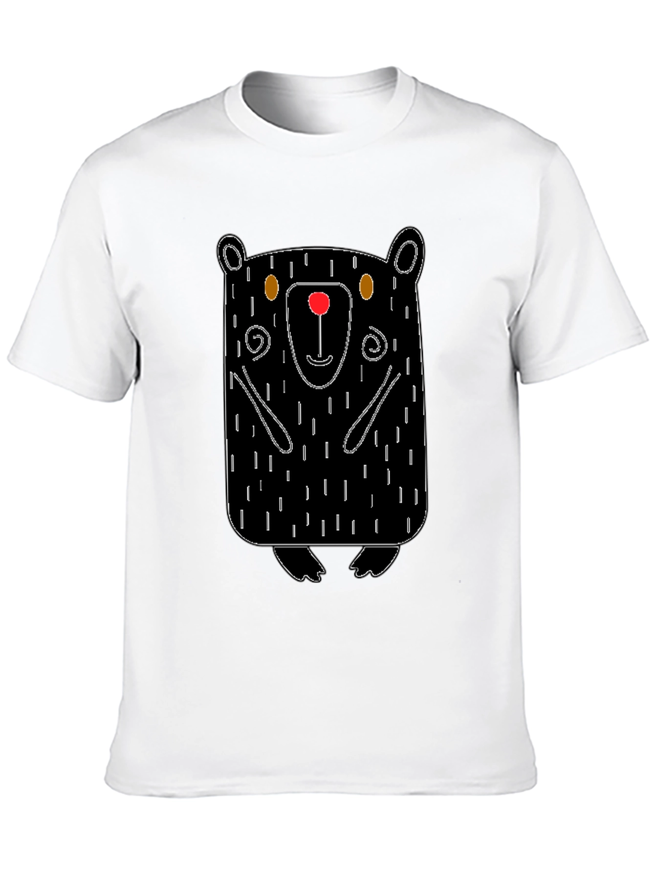 Cute Cartoon Bear Graphic Print T-Shirt