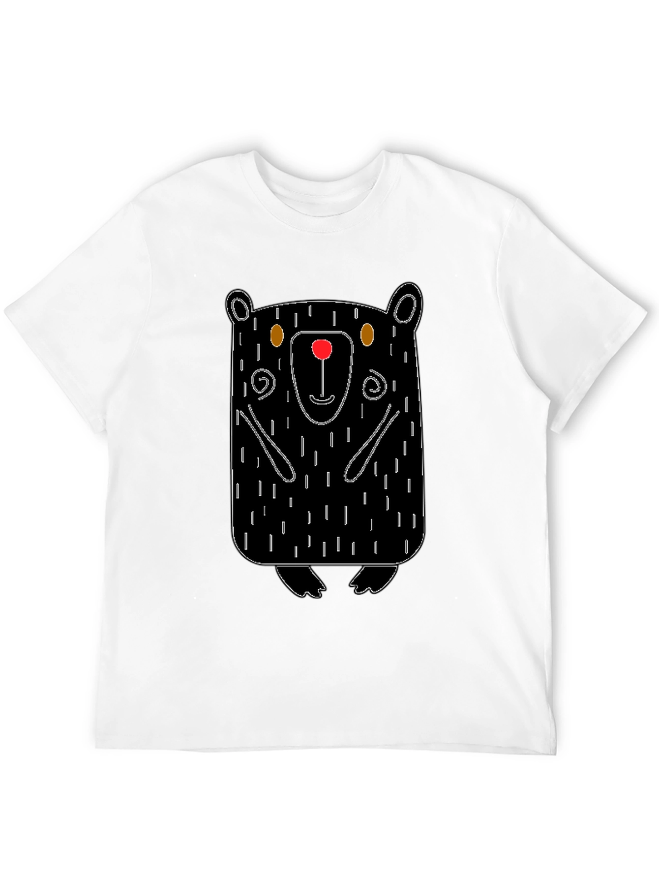 Cute Cartoon Bear Graphic Print T-Shirt