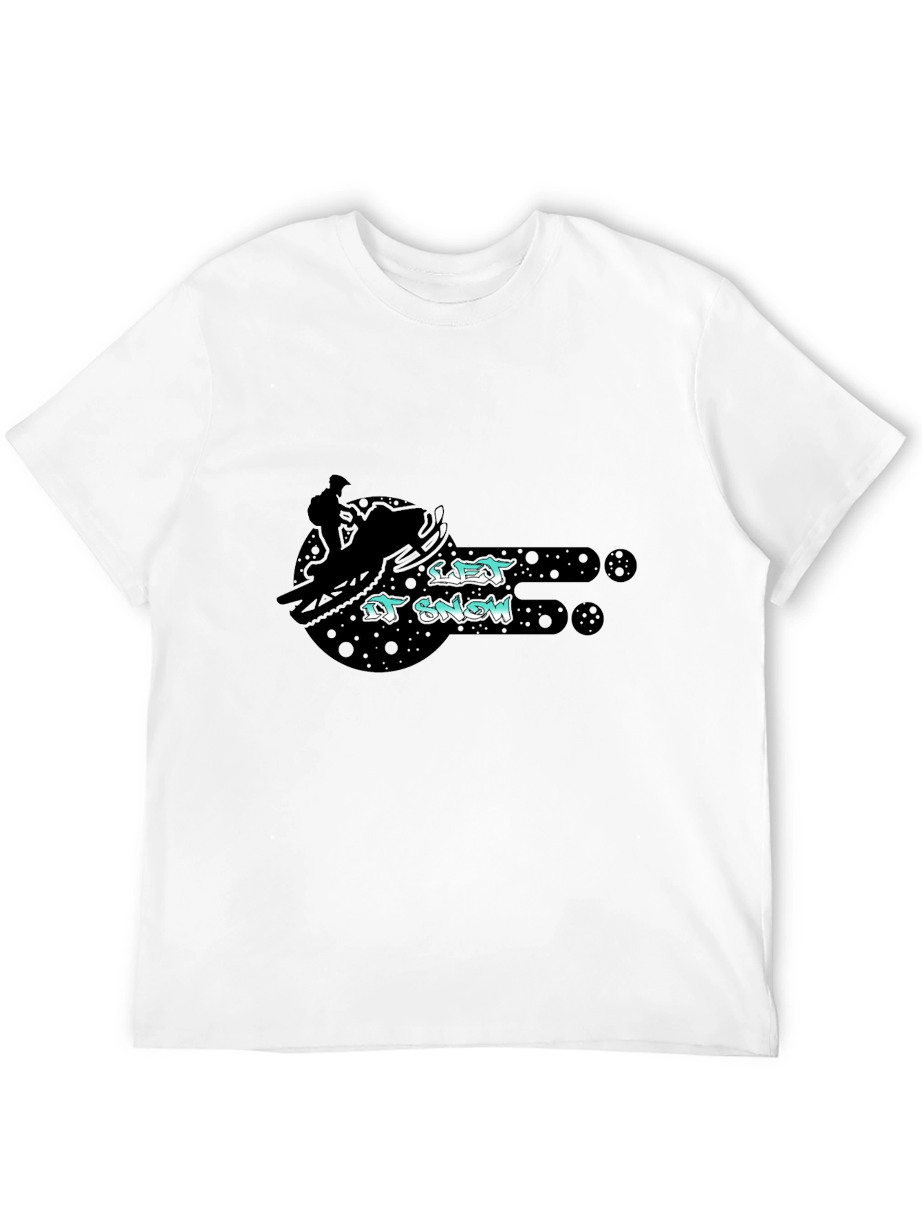 Let it Snow Snowmobile Graphic T-Shirt