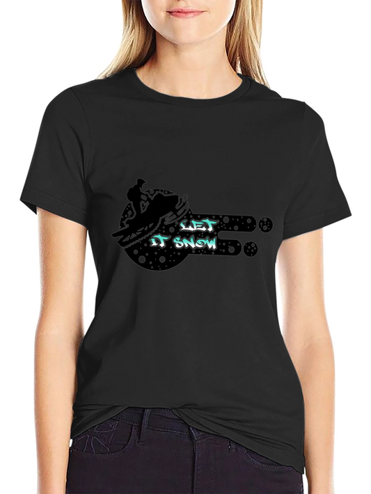 Let it Snow Snowmobile Graphic T-Shirt