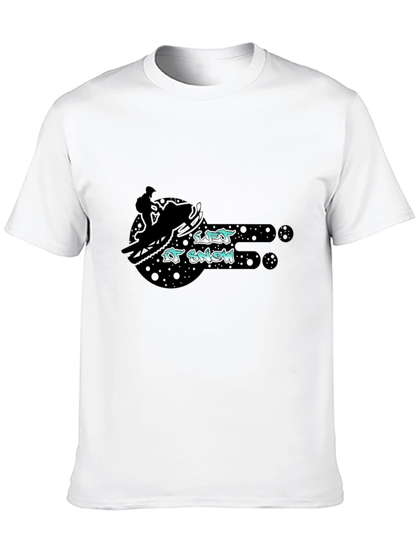 Let it Snow Snowmobile Graphic T-Shirt