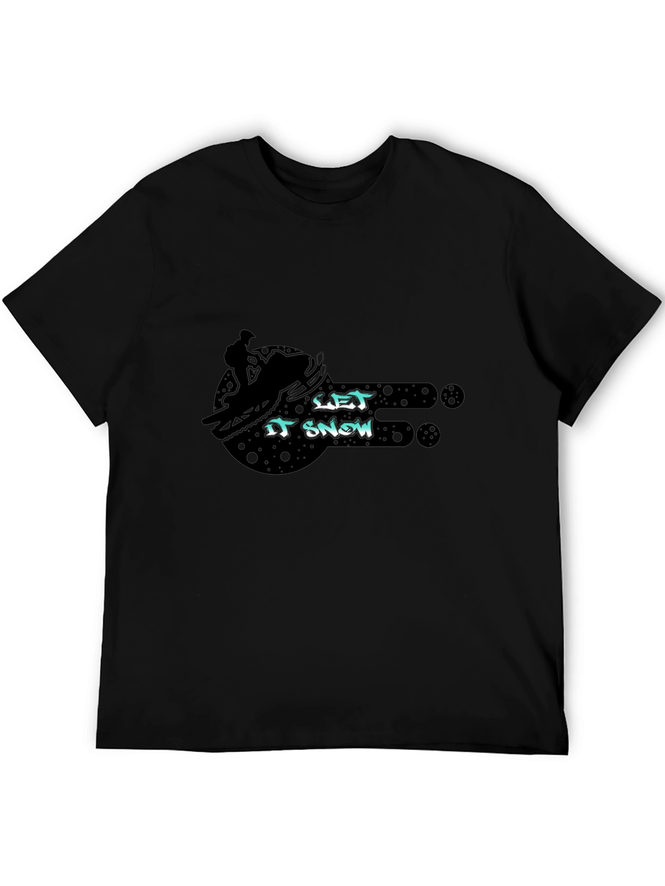 Let it Snow Snowmobile Graphic T-Shirt