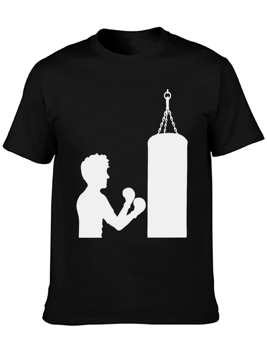 Boxing Silhouette T-Shirt - Punching Bag Graphic Tee