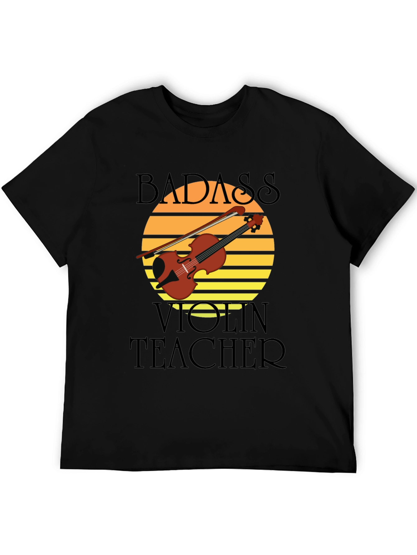 Badass Violin Teacher Graphic T-Shirt