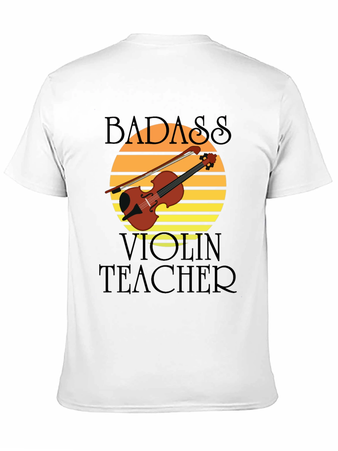 Badass Violin Teacher Graphic T-Shirt