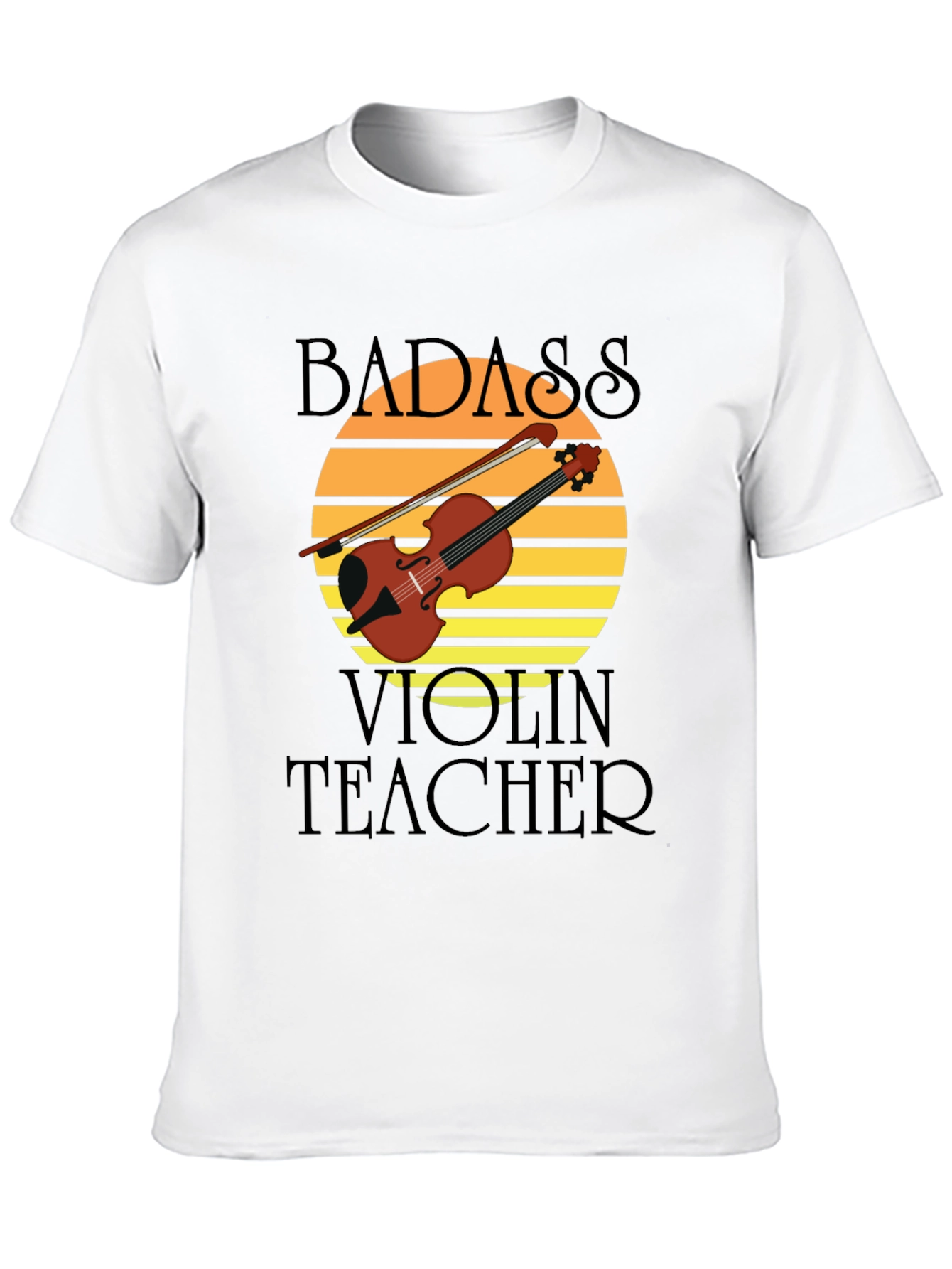 Badass Violin Teacher Graphic T-Shirt