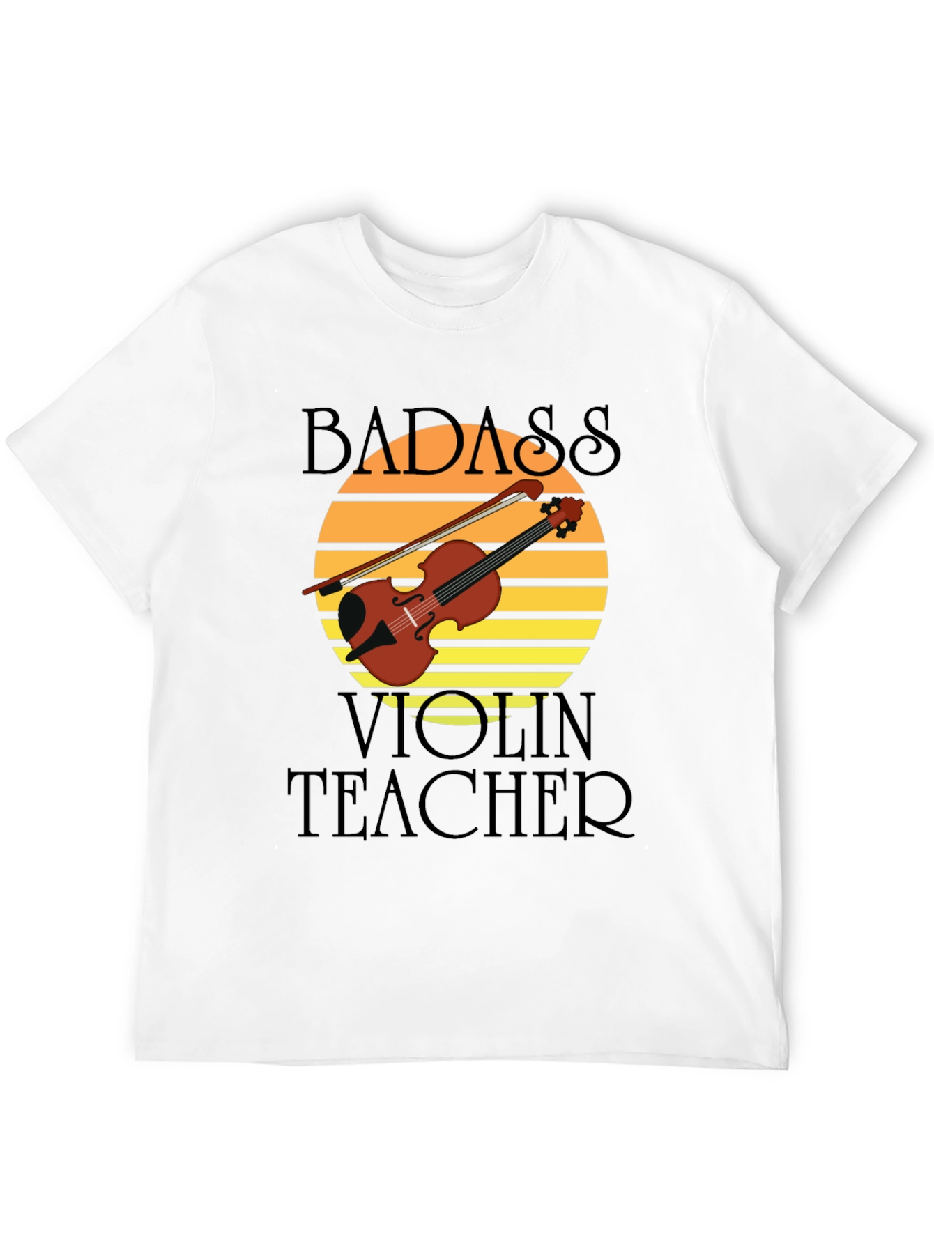 Badass Violin Teacher Graphic T-Shirt