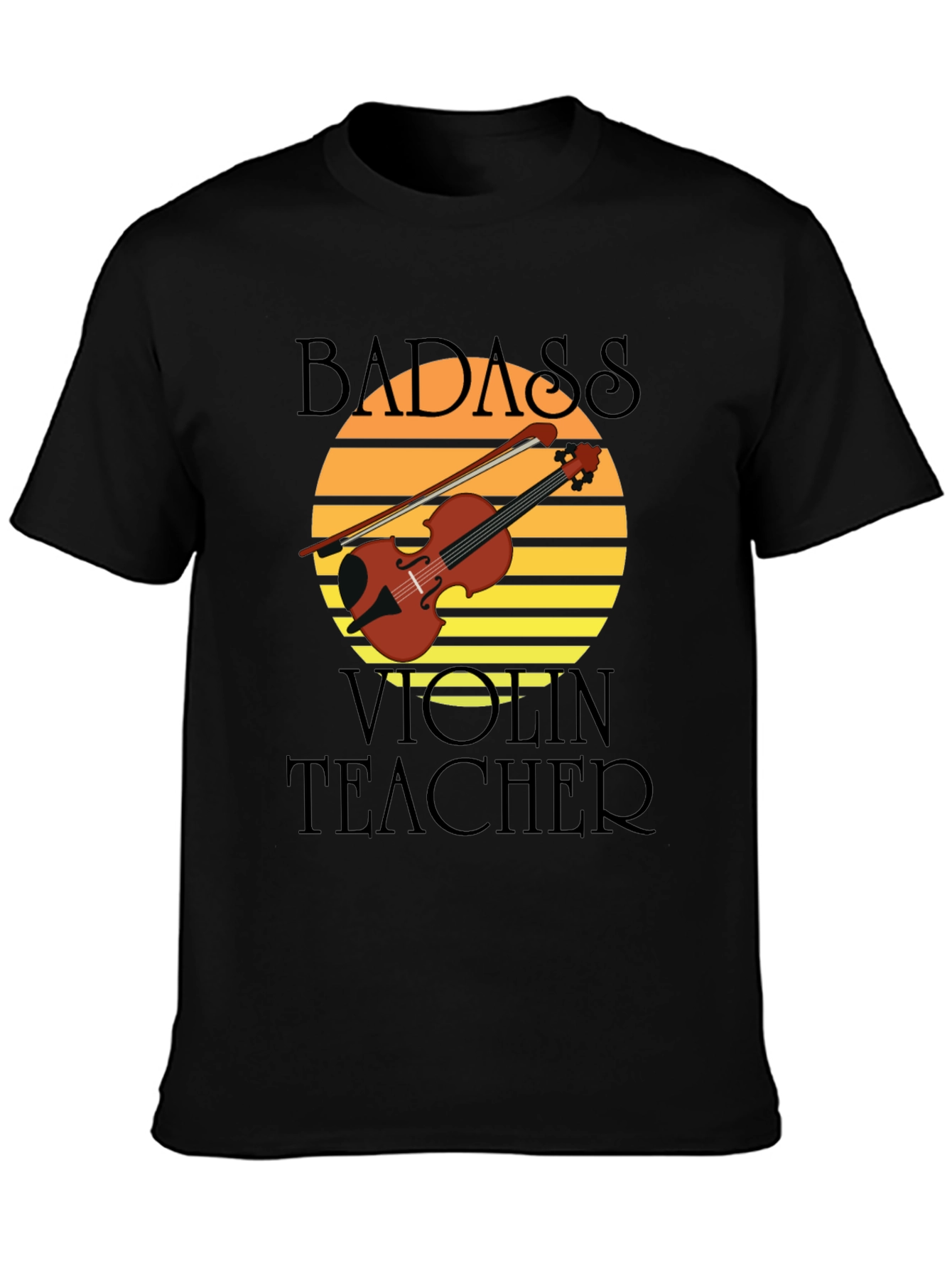 Badass Violin Teacher Graphic T-Shirt