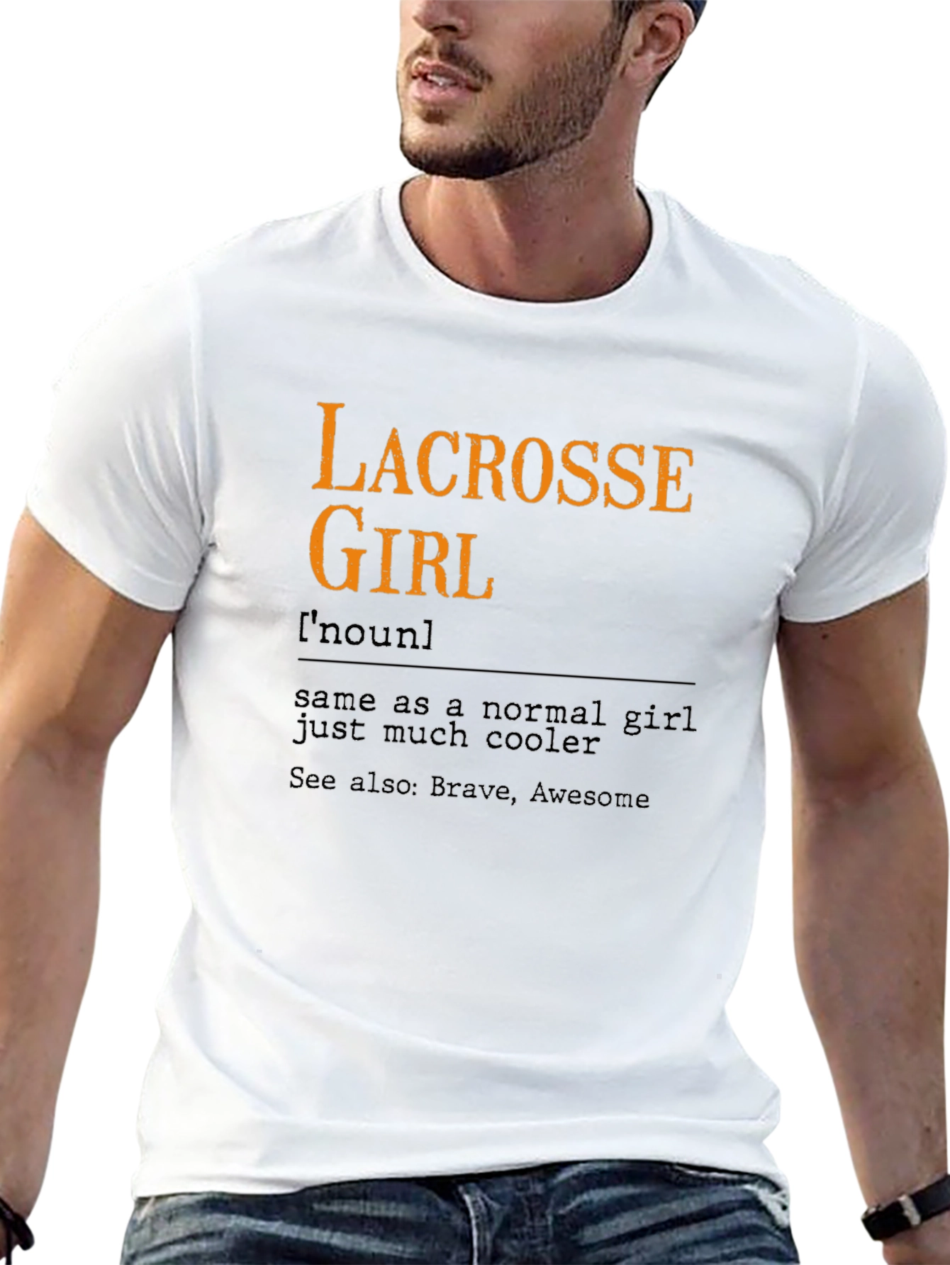 Lacrosse Girl Definition T-Shirt - Sports Fan Apparel