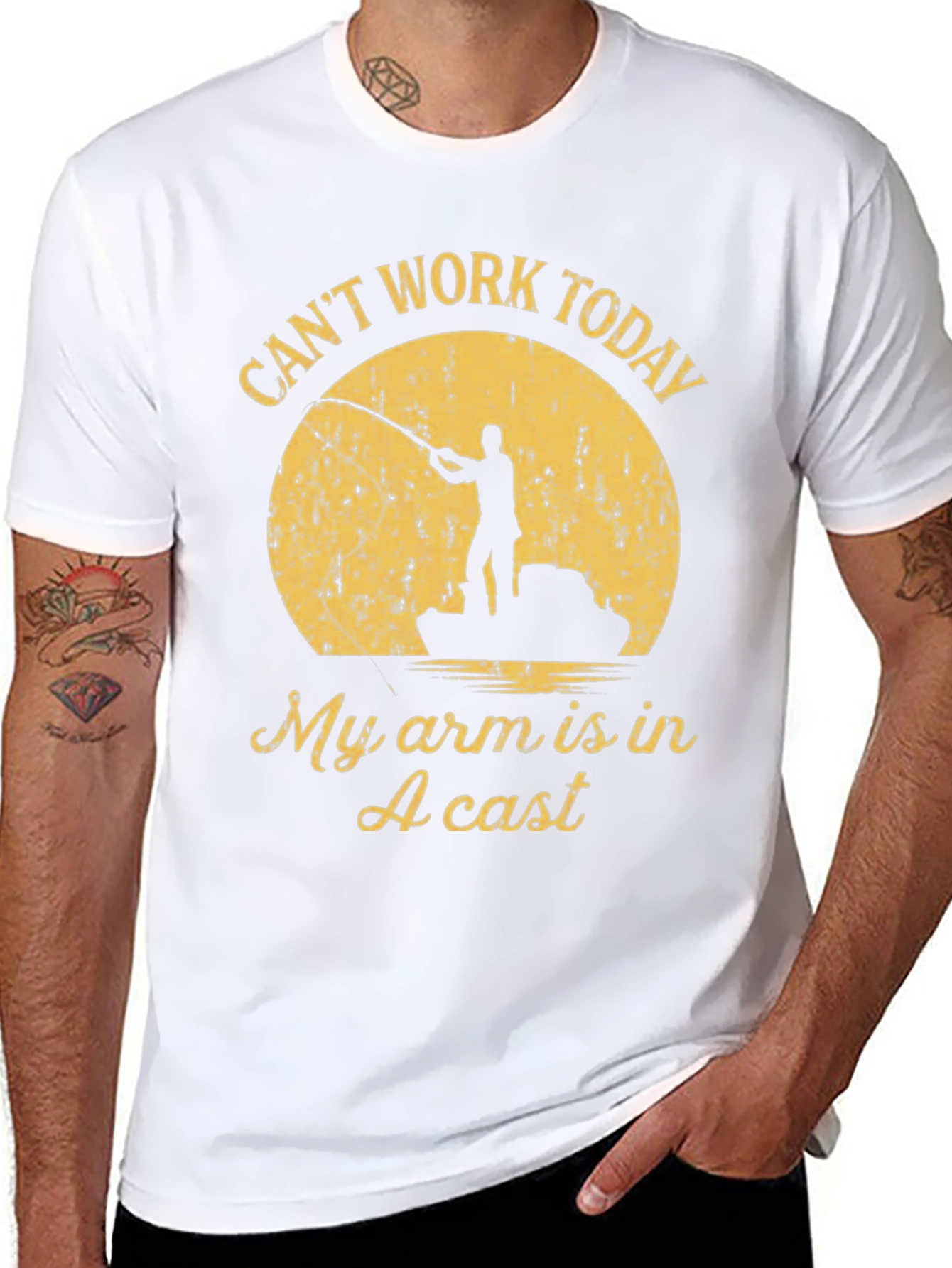 Funny Fishing T-Shirt - Cant Work Today