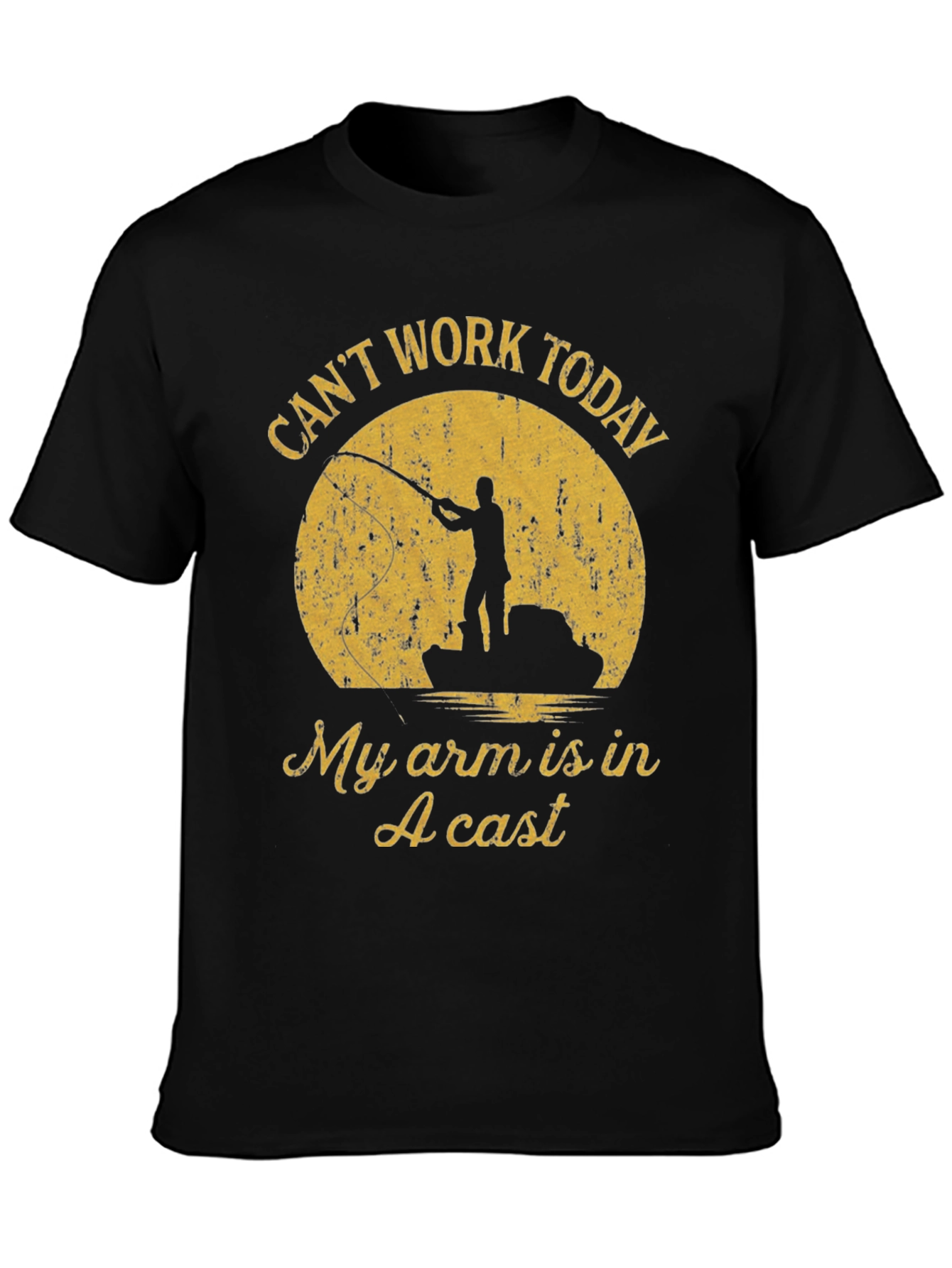 Funny Fishing T-Shirt - Cant Work Today