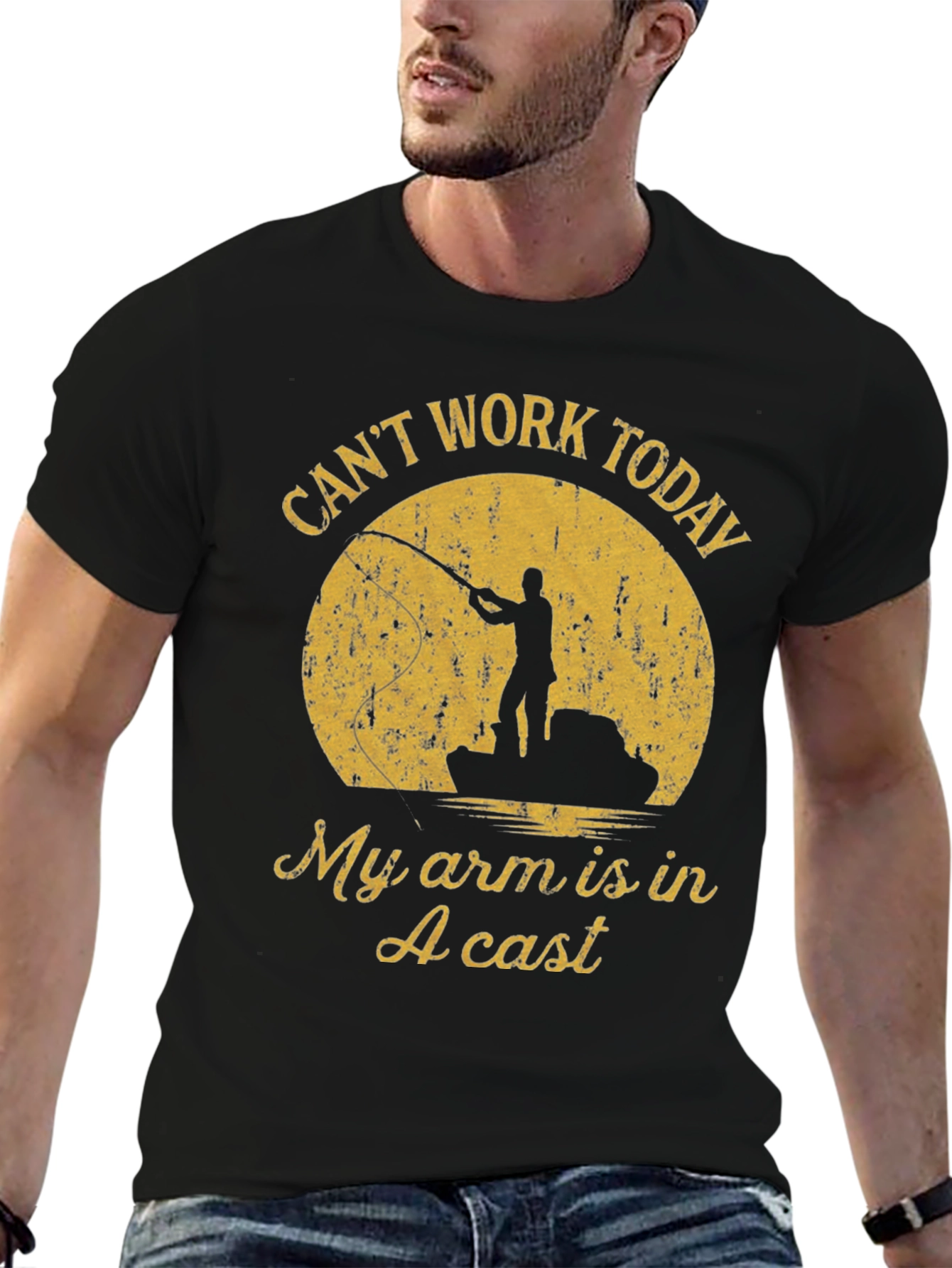 Funny Fishing T-Shirt - Cant Work Today