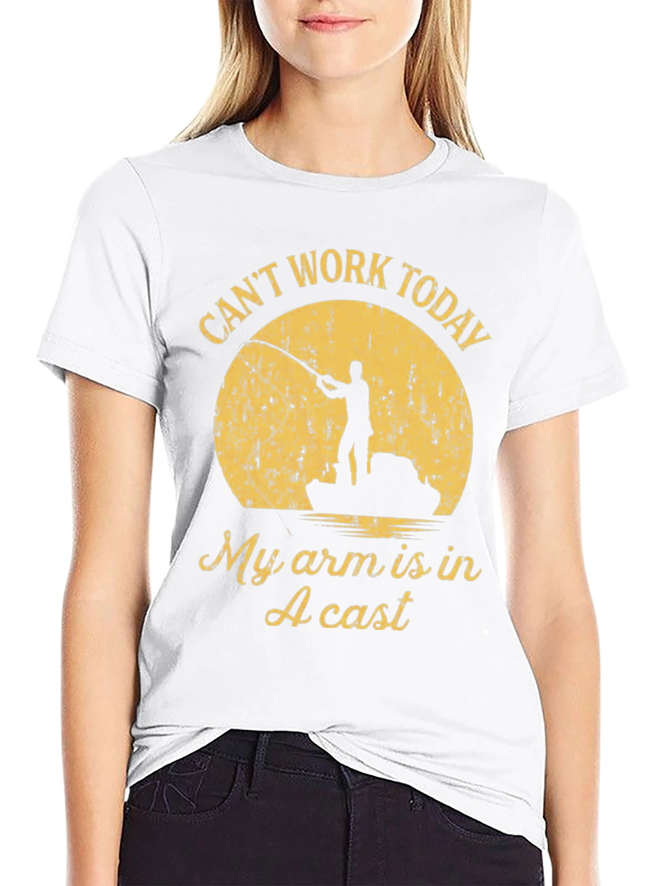 Funny Fishing T-Shirt - Cant Work Today