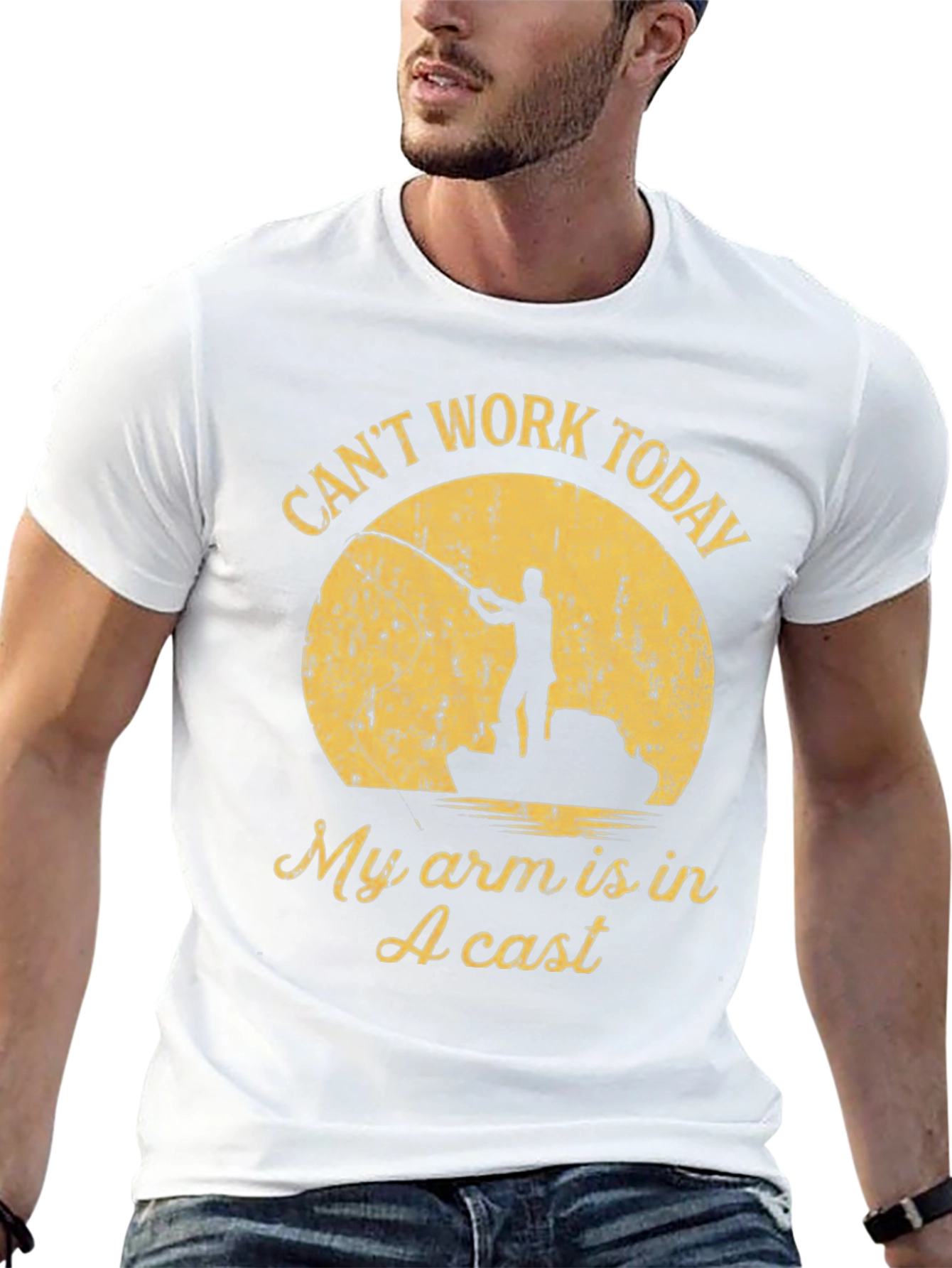Funny Fishing T-Shirt - Cant Work Today