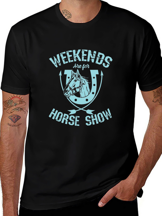 Weekends are for Horse Show T-Shirt - Black