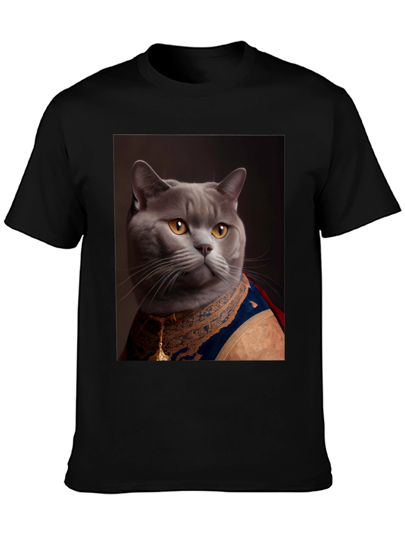 Regal Cat T-Shirt - Funny Pet Portrait Tee