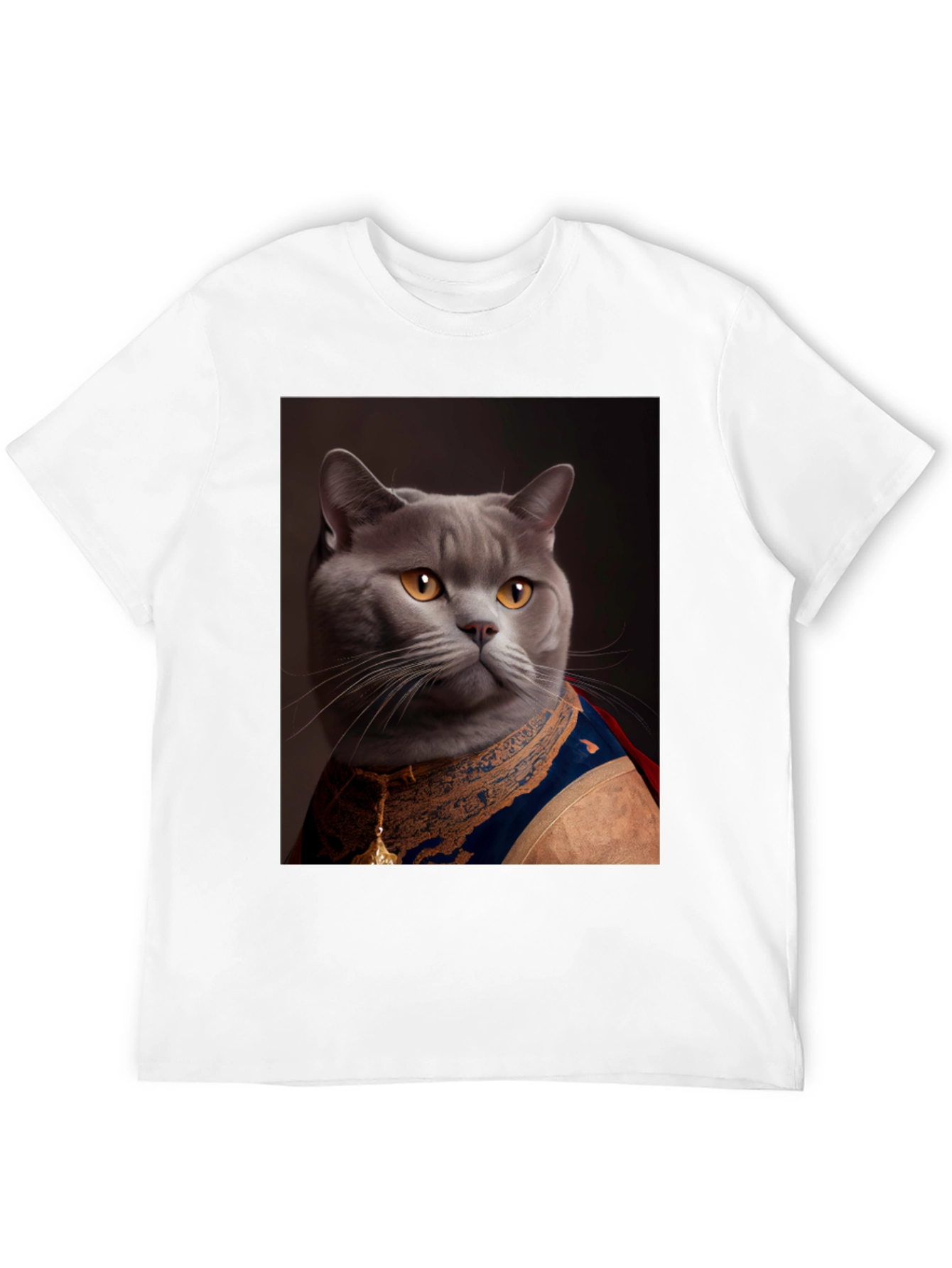 Regal Cat T-Shirt - Funny Pet Portrait Tee