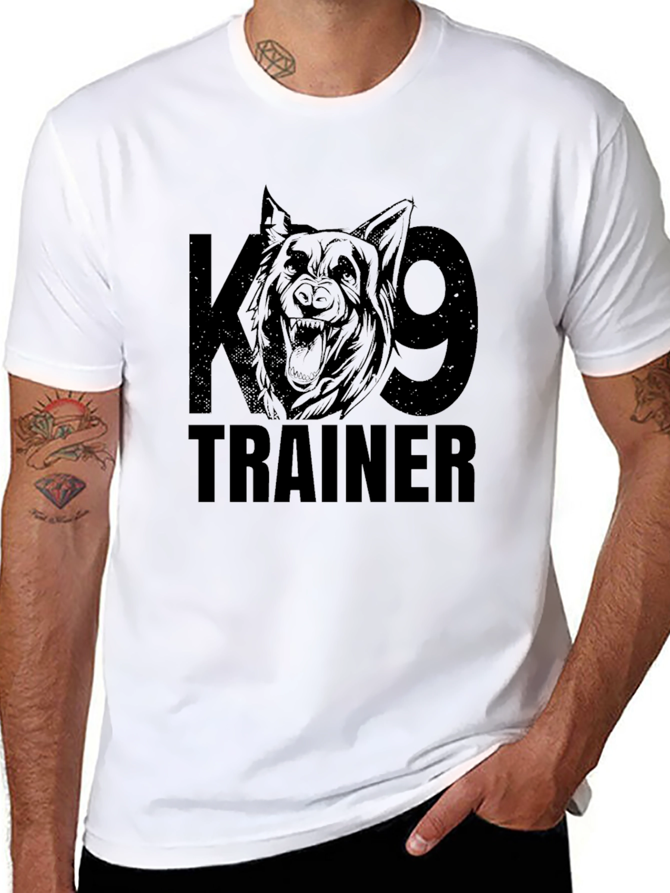 K9 Trainer Graphic Print T-Shirt