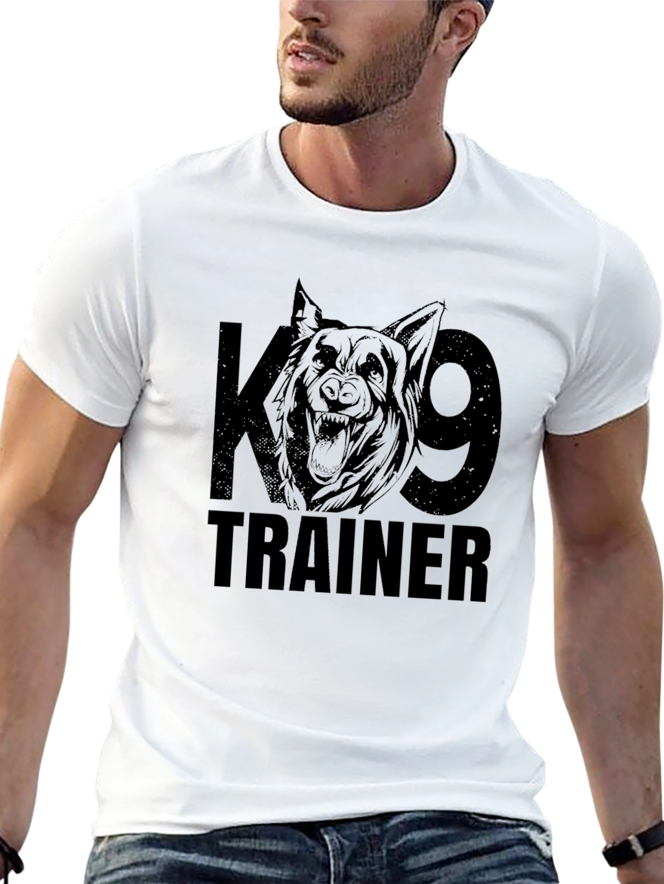 K9 Trainer Graphic Print T-Shirt