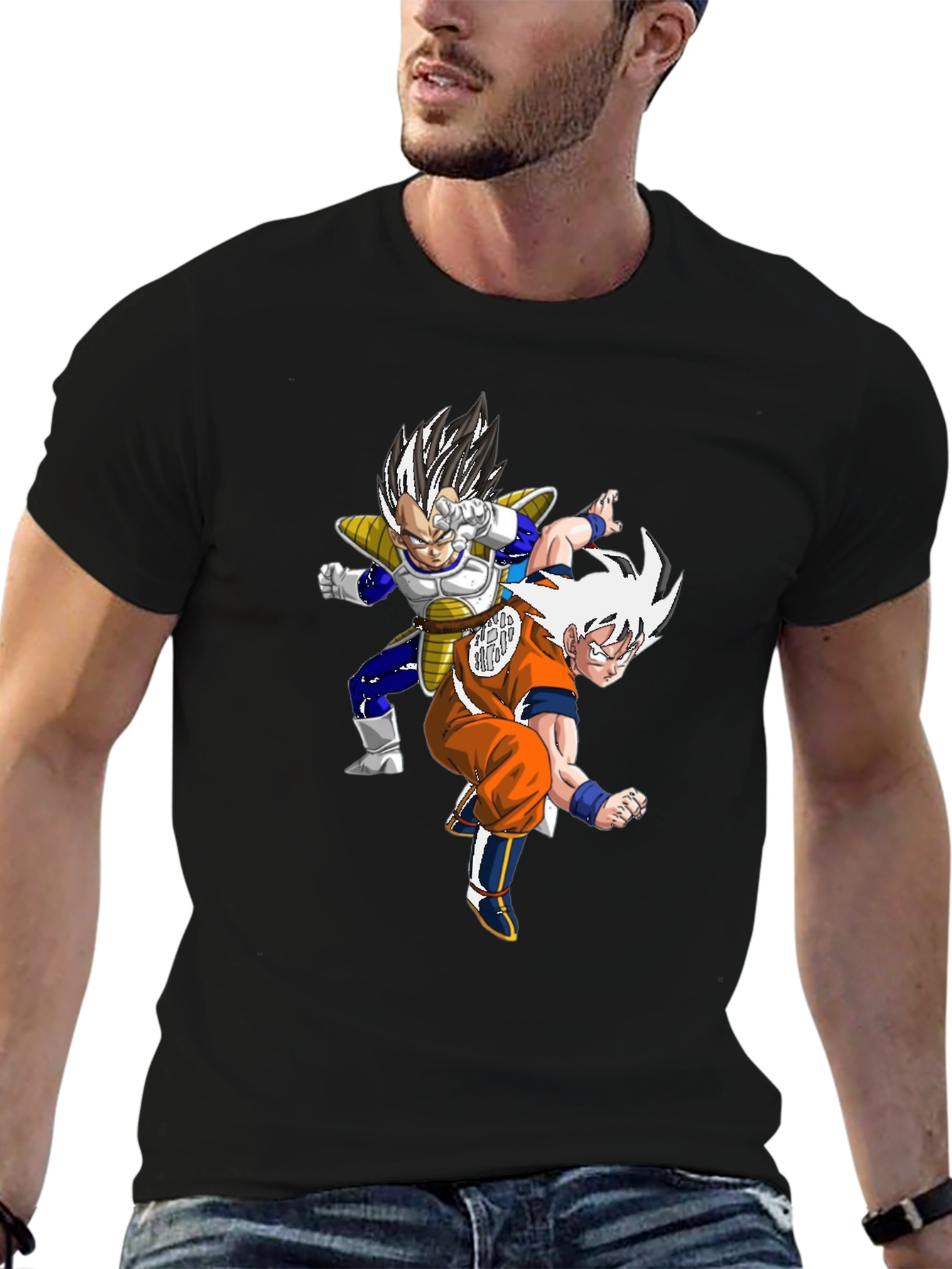 Dragon Ball Z Graphic Tee - Black Cotton Blend
