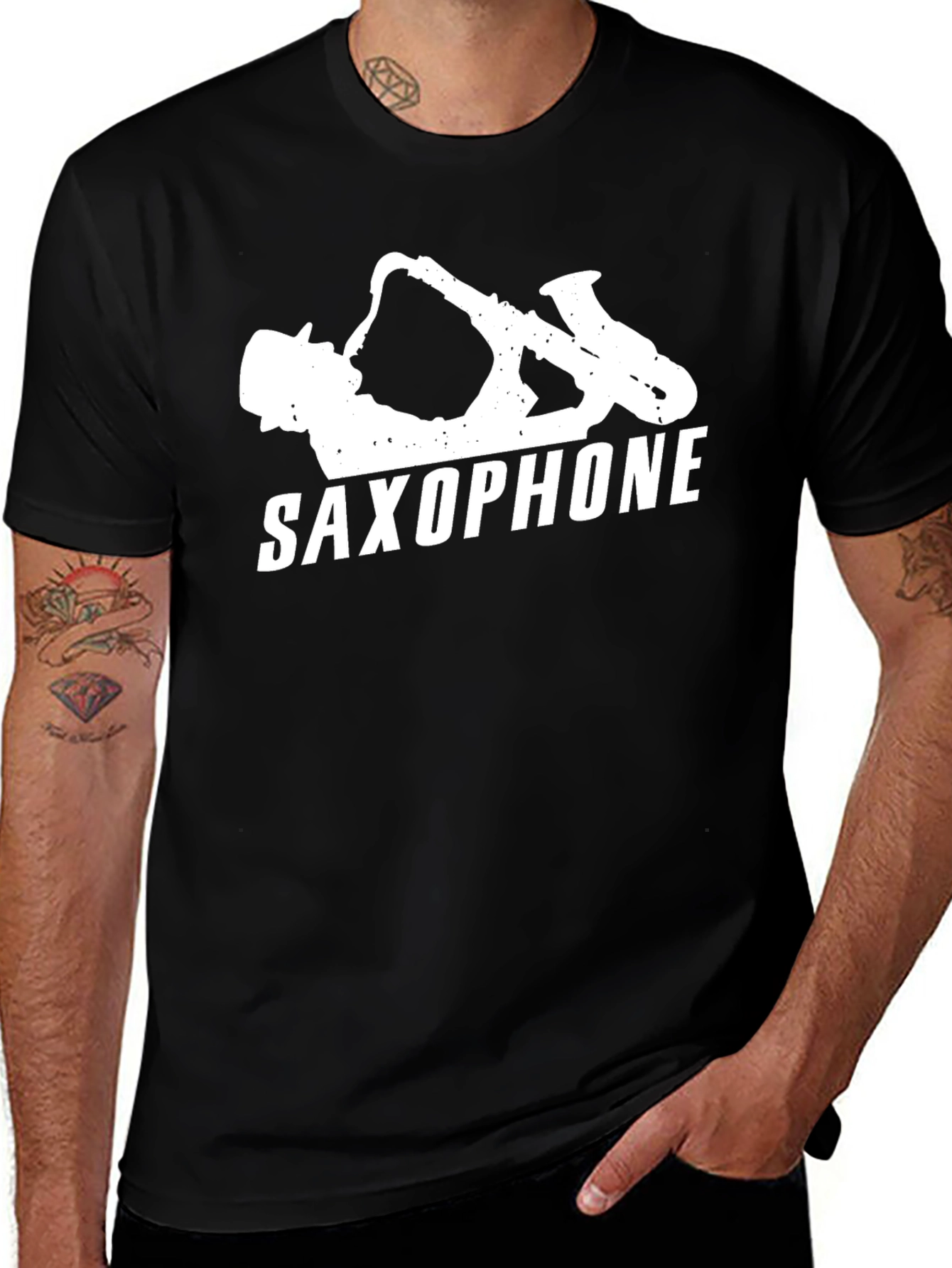 Saxophone Player Graphic T-Shirt - Cool Musician Tee