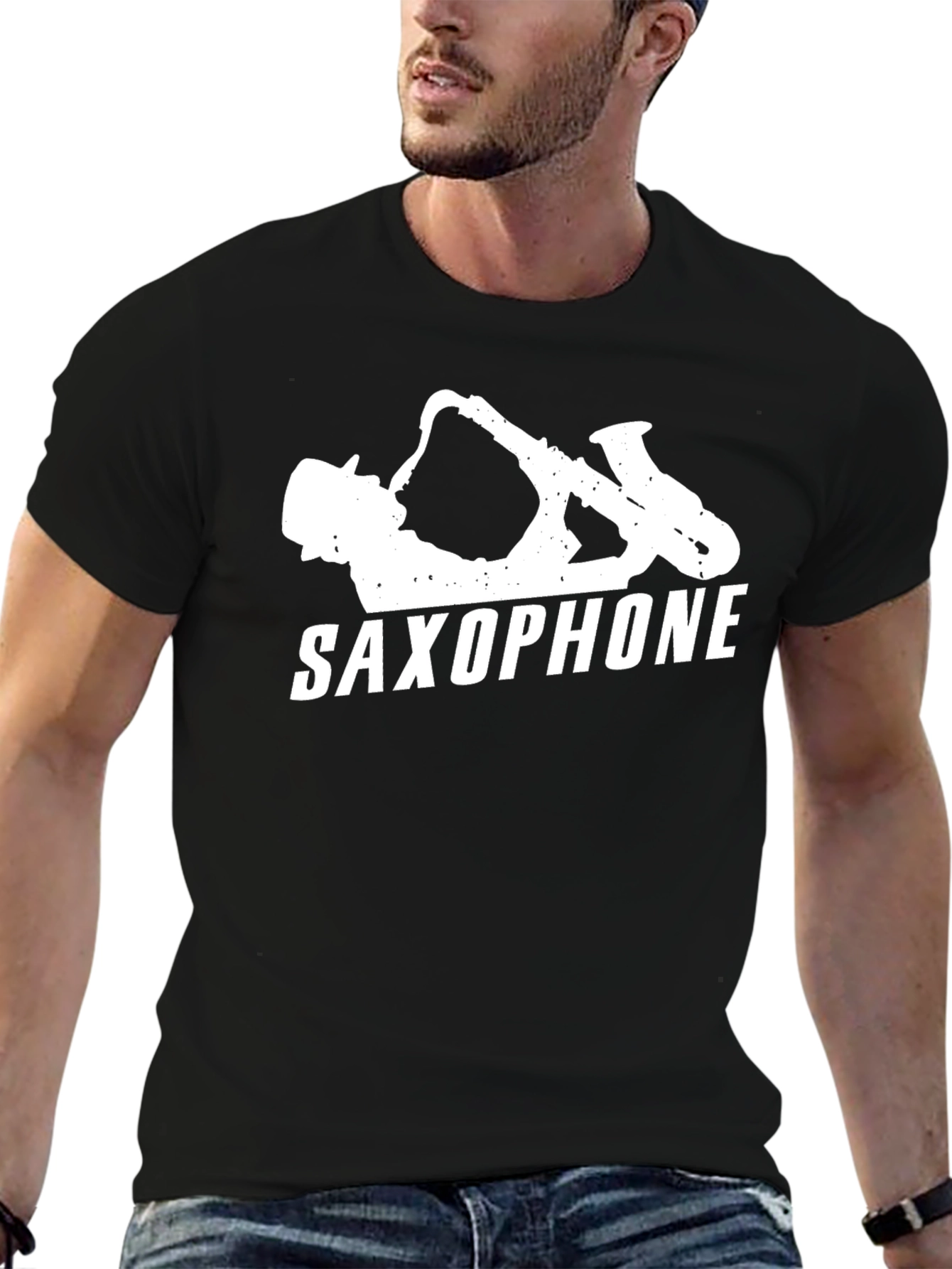 Saxophone Player Graphic T-Shirt - Cool Musician Tee