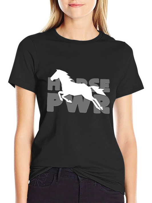 Horse Power Graphic Black T-Shirt