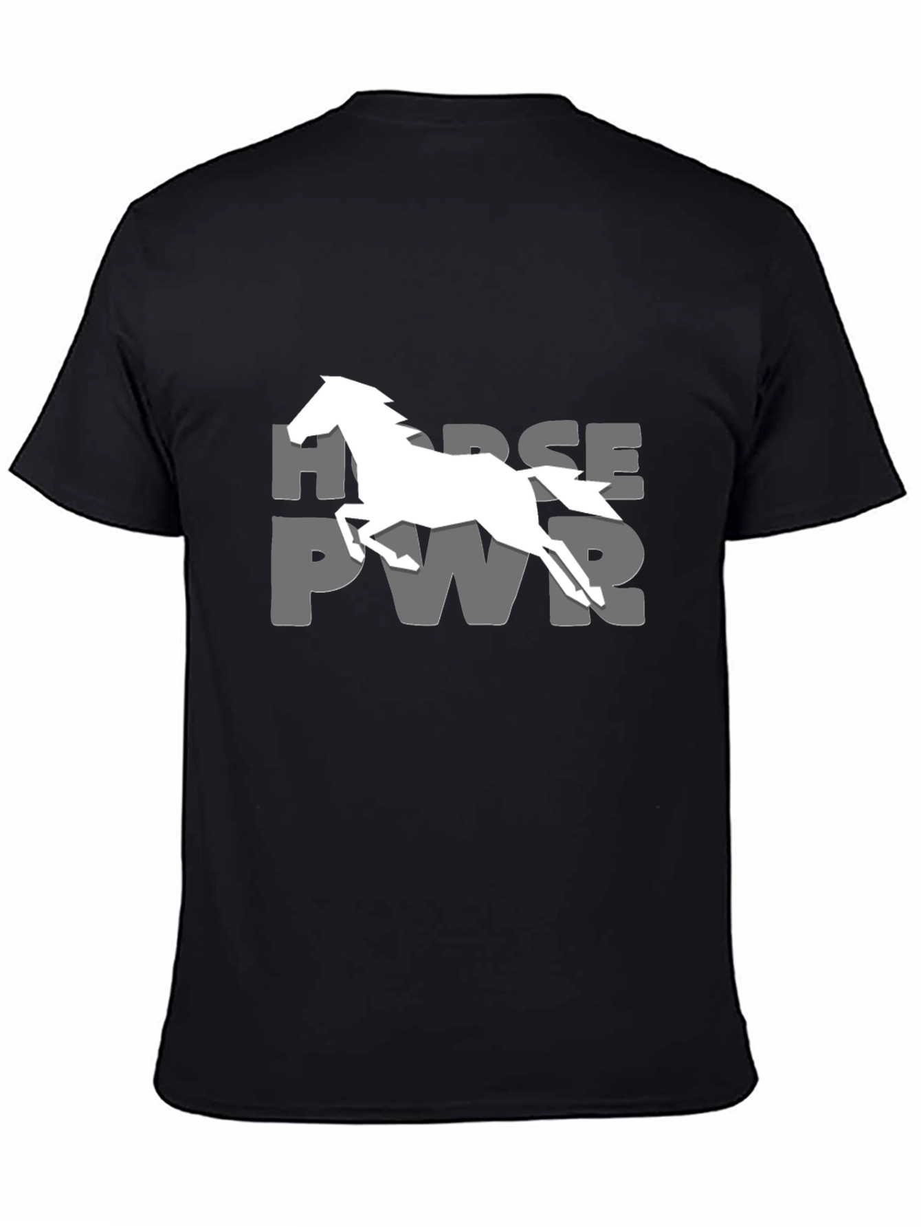 Horse Power Graphic Black T-Shirt